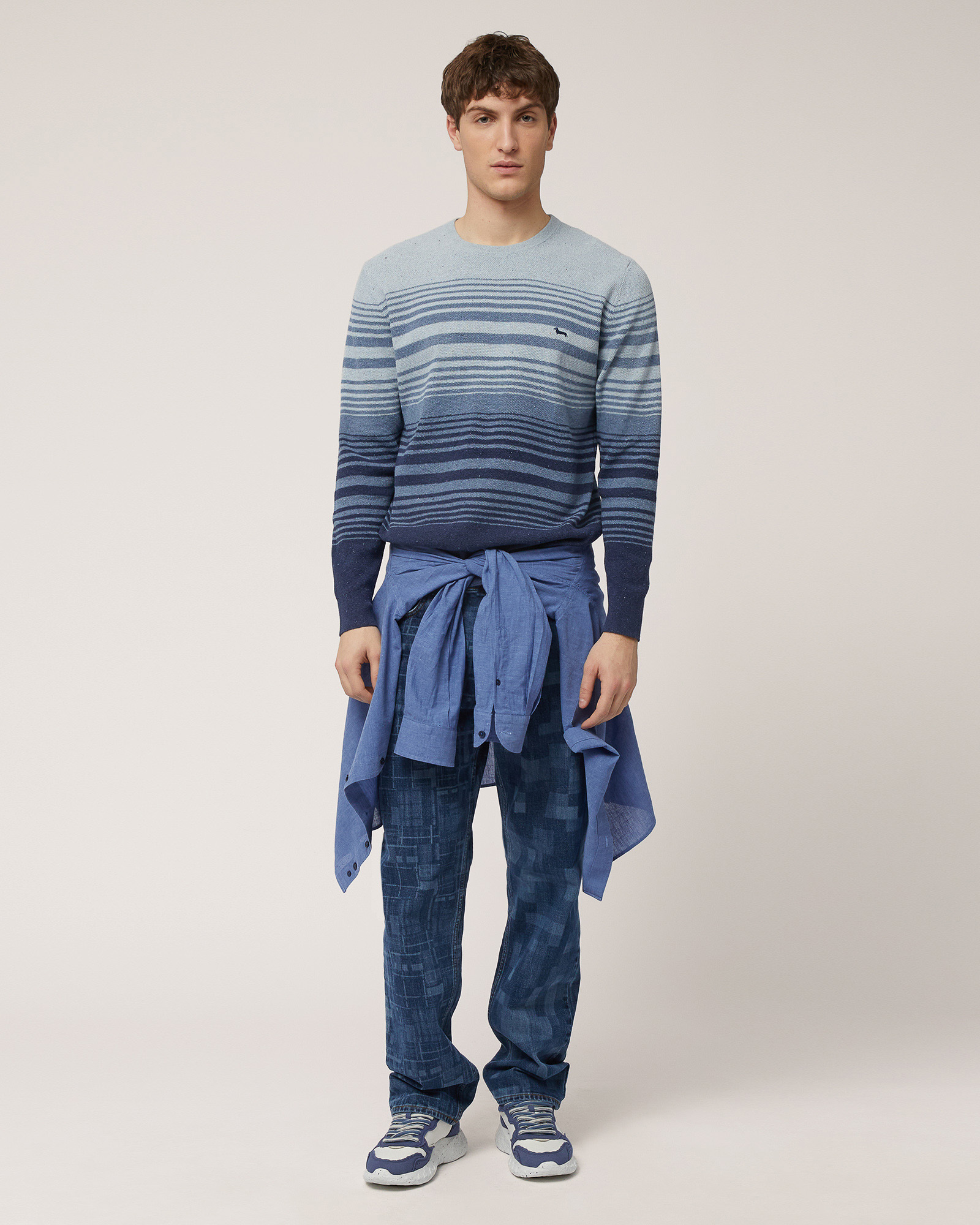 Recycled Denim Pullover, Marine Blue, large image number 3