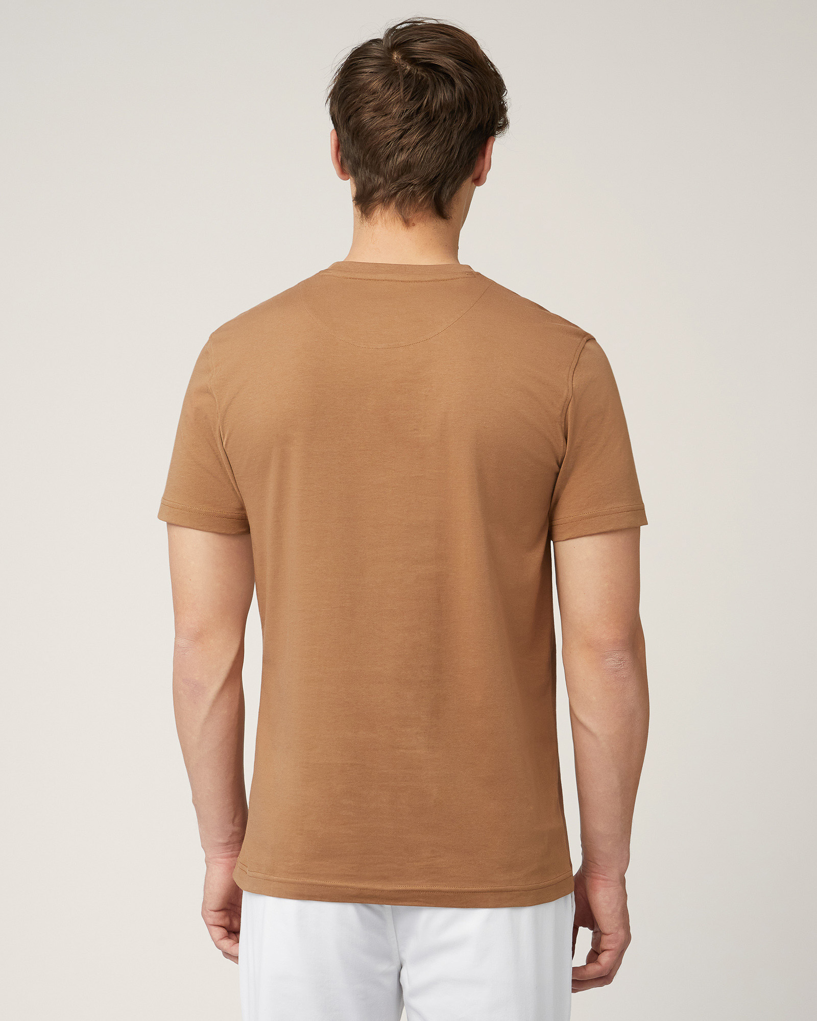 T-shirt with Monogram Print, Light Brown, large image number 1