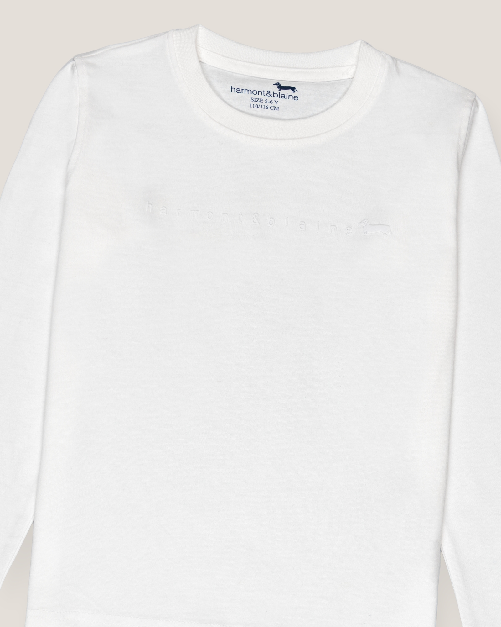 Basic long-sleeve t-shirt, White, large