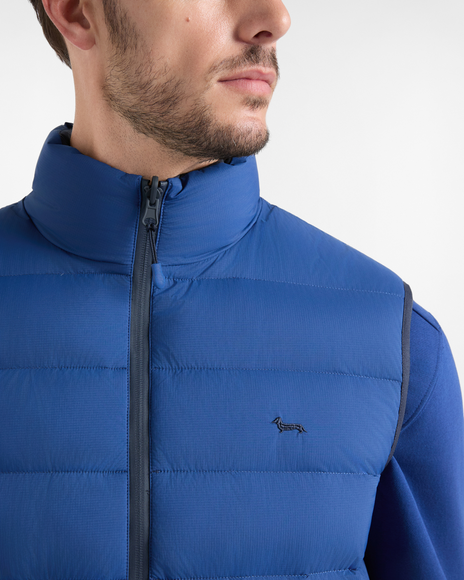 Men&rsquo;s reversible ripstop nylon waistcoat, SPORT BLUE, large