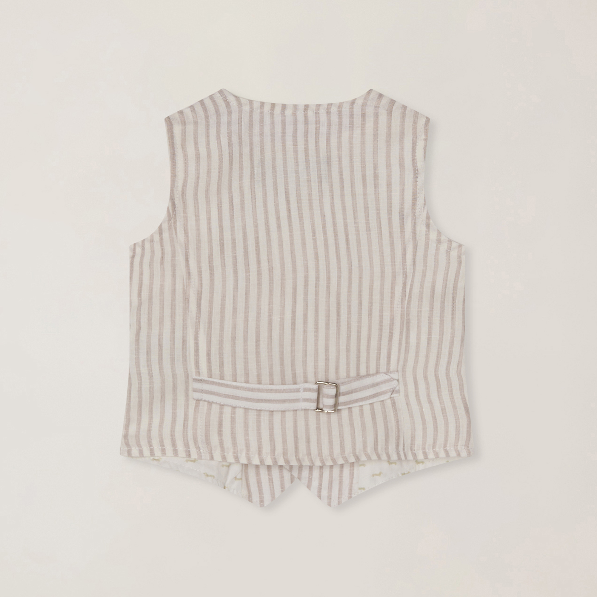 Striped linen gilet