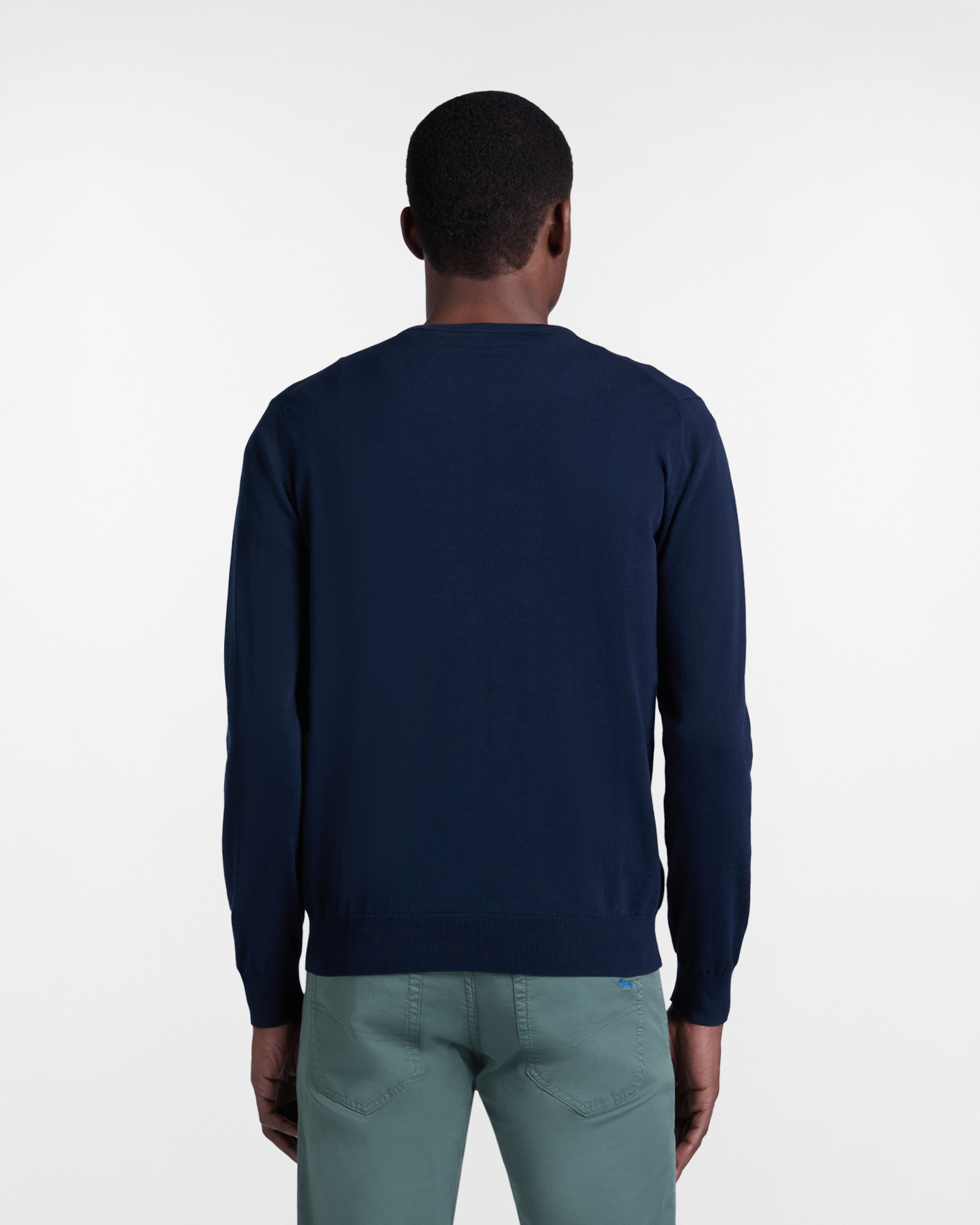 Cotton crewneck pullover, Blue, large image number 1