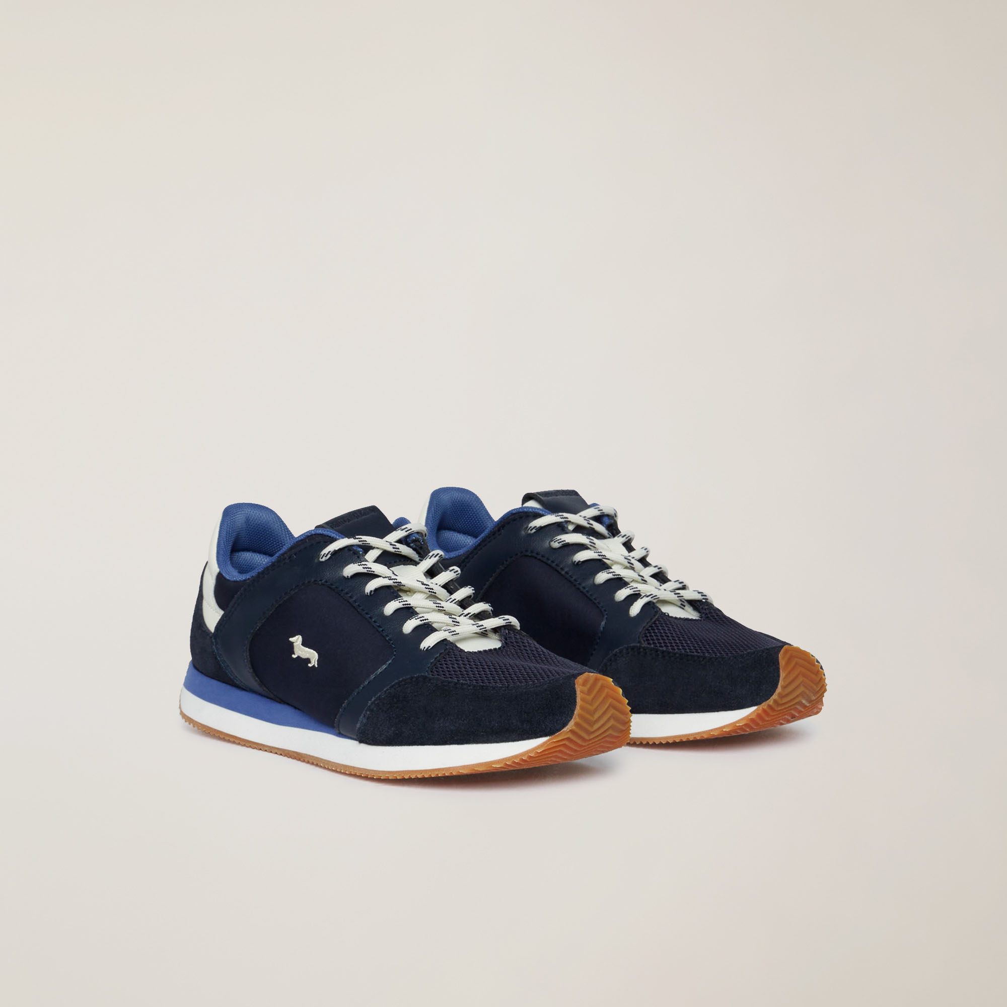 Sneakers mit Sohle in Kontrastfarbe, Blau, large image number 1