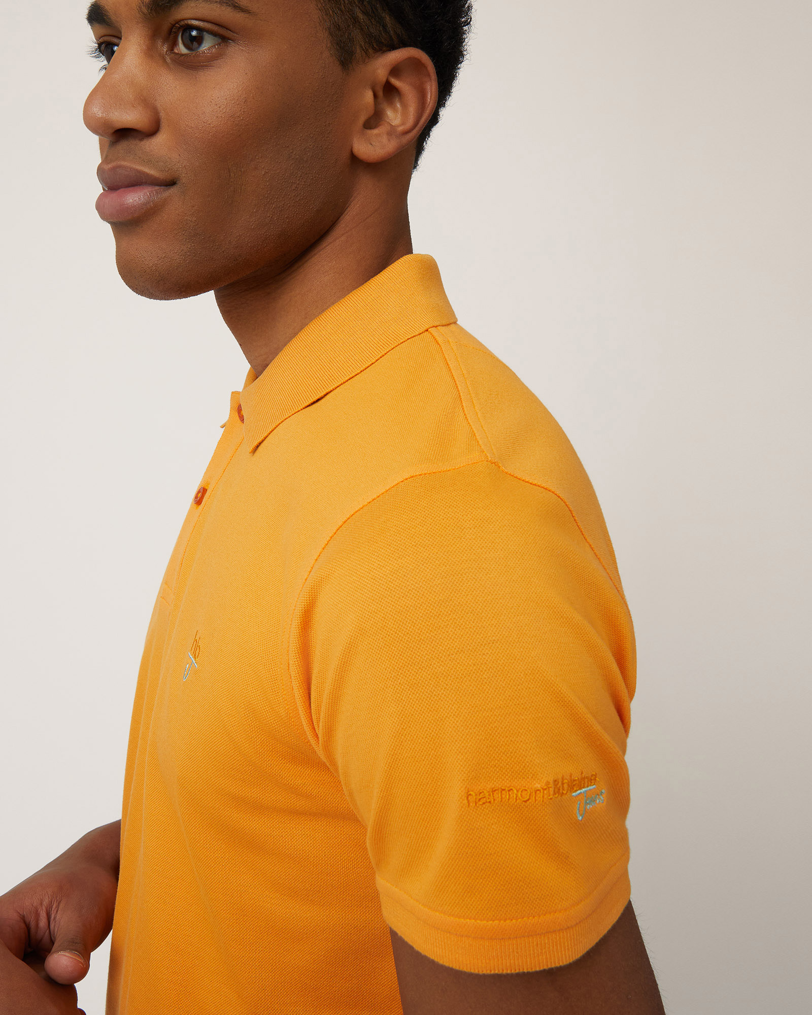 Narrow-Fit Cotton Polo, Orange, large image number 2