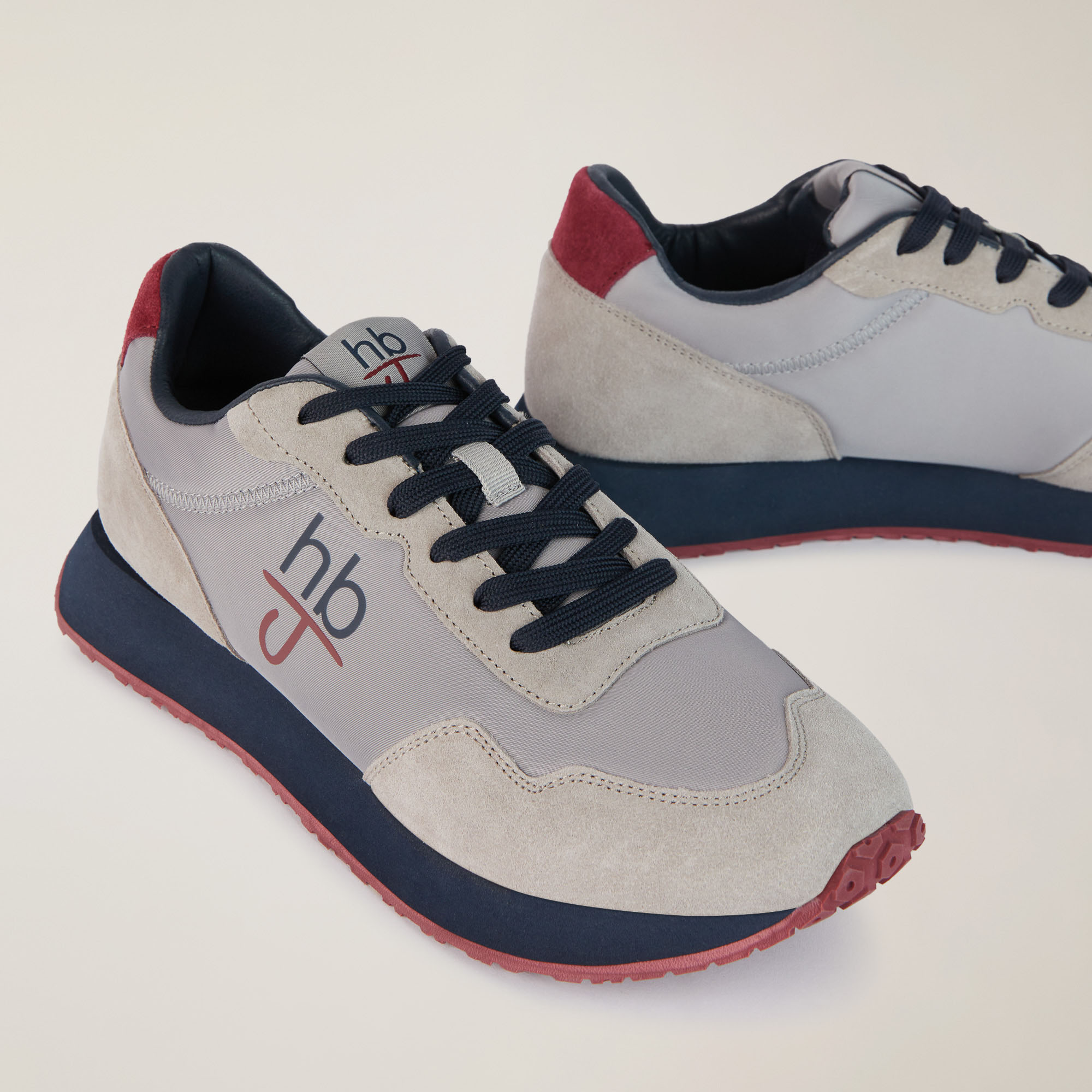 Sneakers Con Dettagli A Contrasto, Grigio, large image number 3