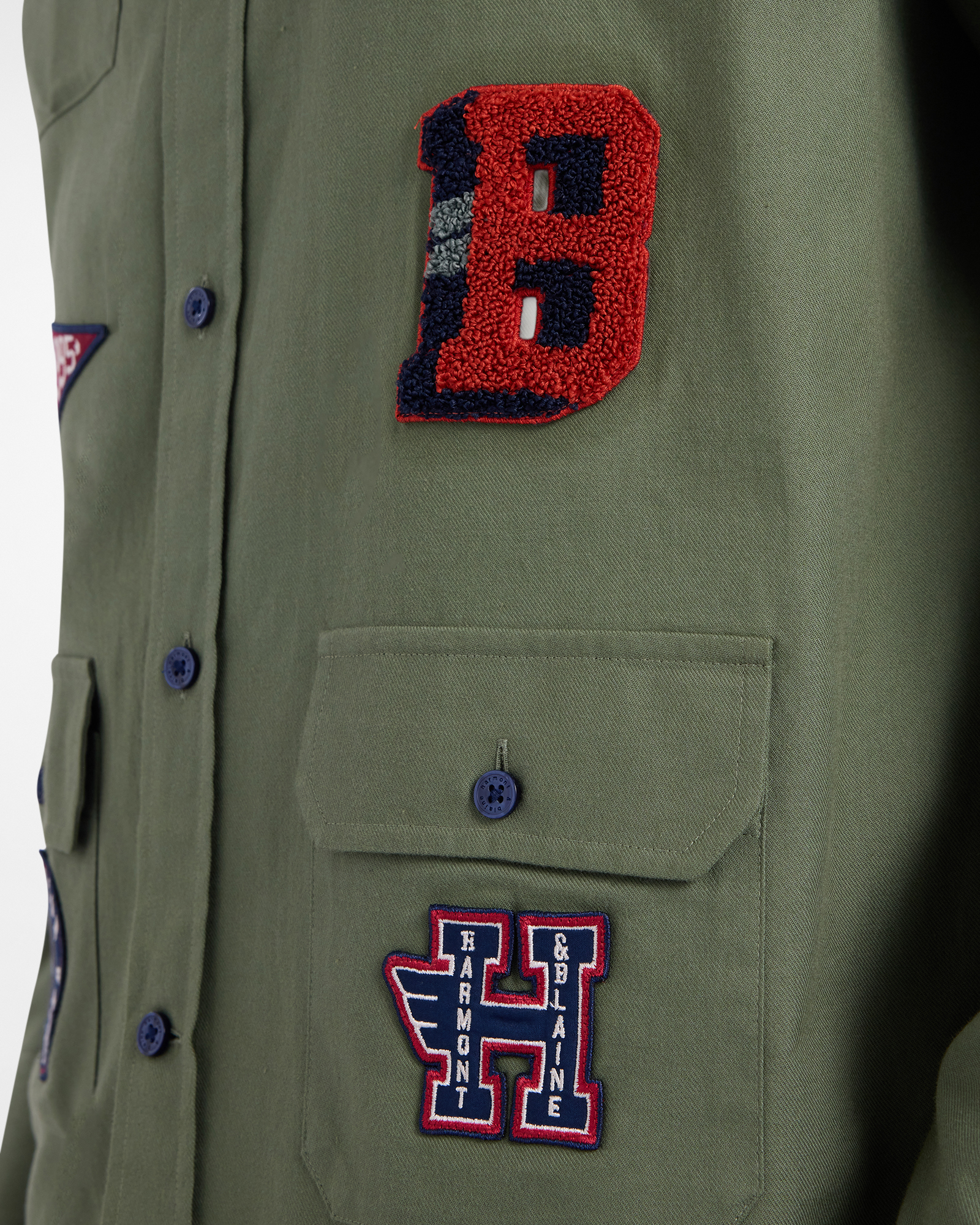 Camicie con patches, Verde, large image number 2