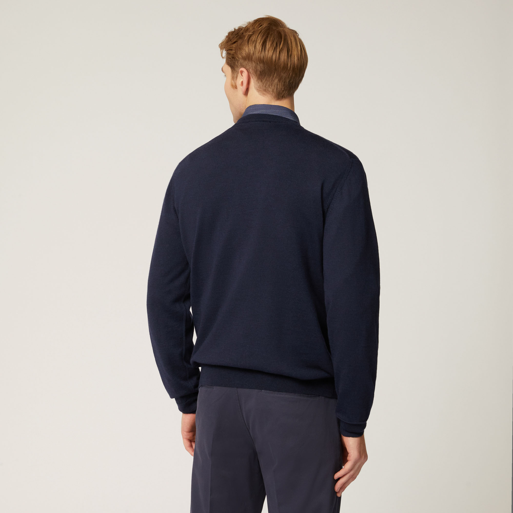 Pullover Girocollo Hbj, Blu Scuro, large image number 1