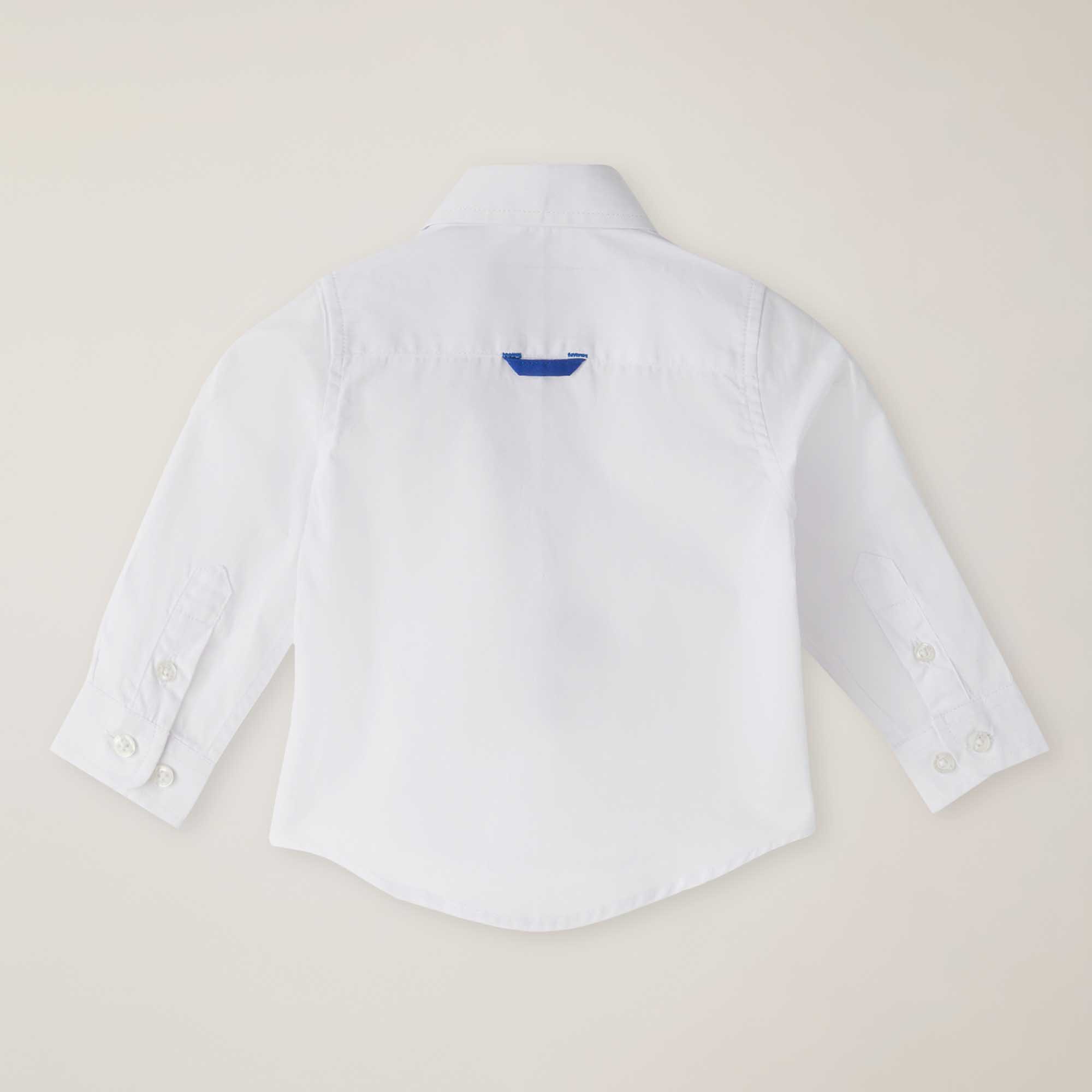 Shirt with logo embroidery, White, large image number 1