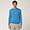 Jersey De Cuello Redondo De Lana Y Viscosa, Azul, swatch