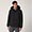 Hooded Technical Fabric Jacket, Black, swatch