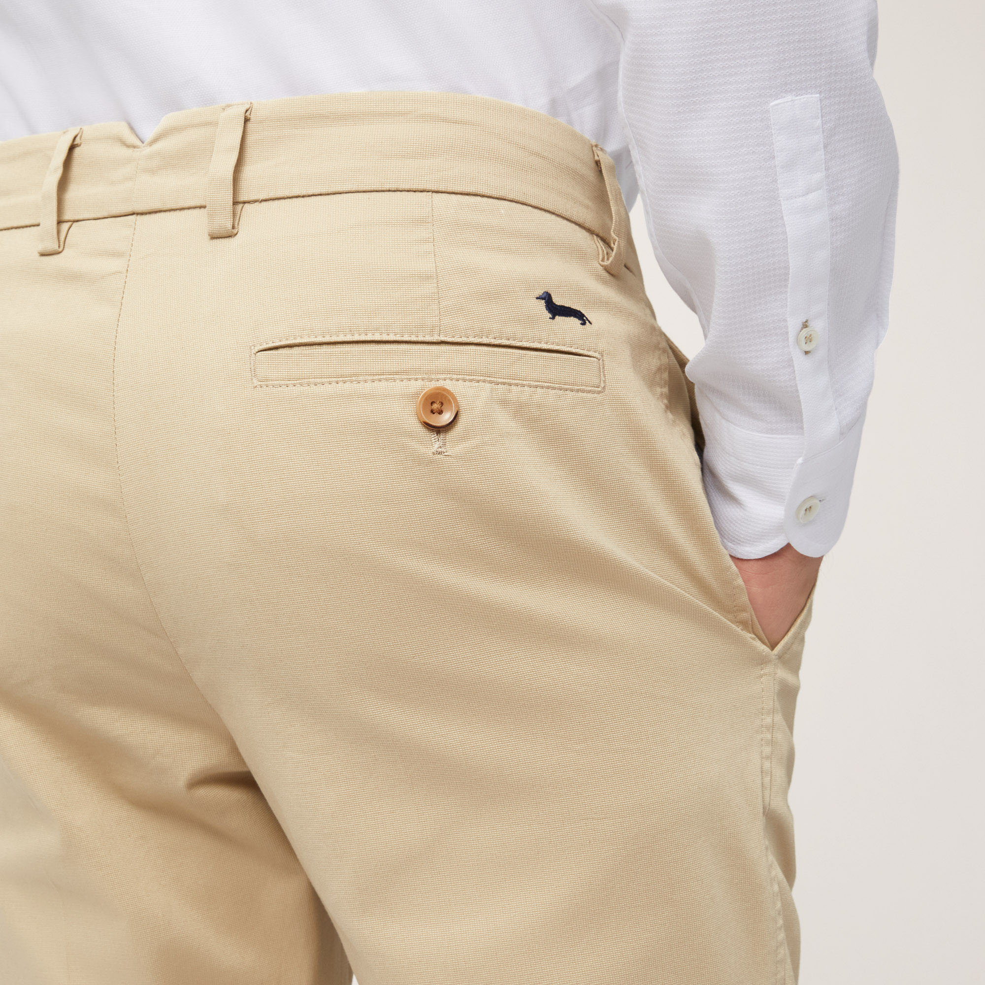 Narrow Fit Chino Pants, Beige, large image number 2