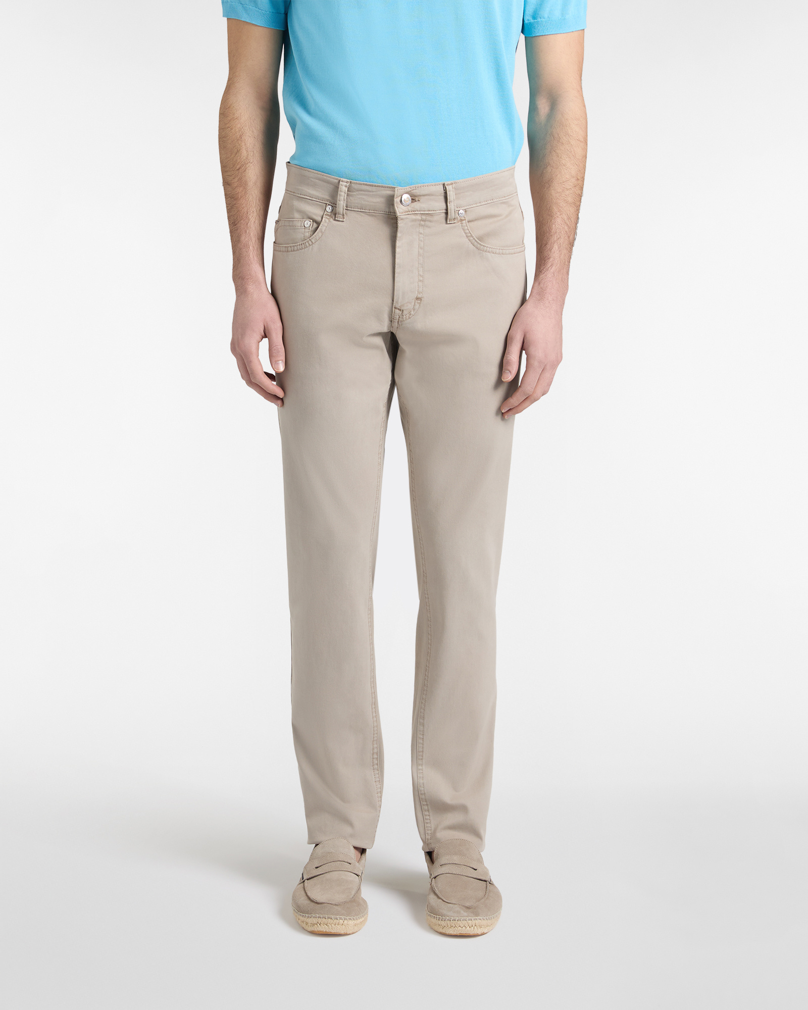 Narrow-fit five-pocket trousers