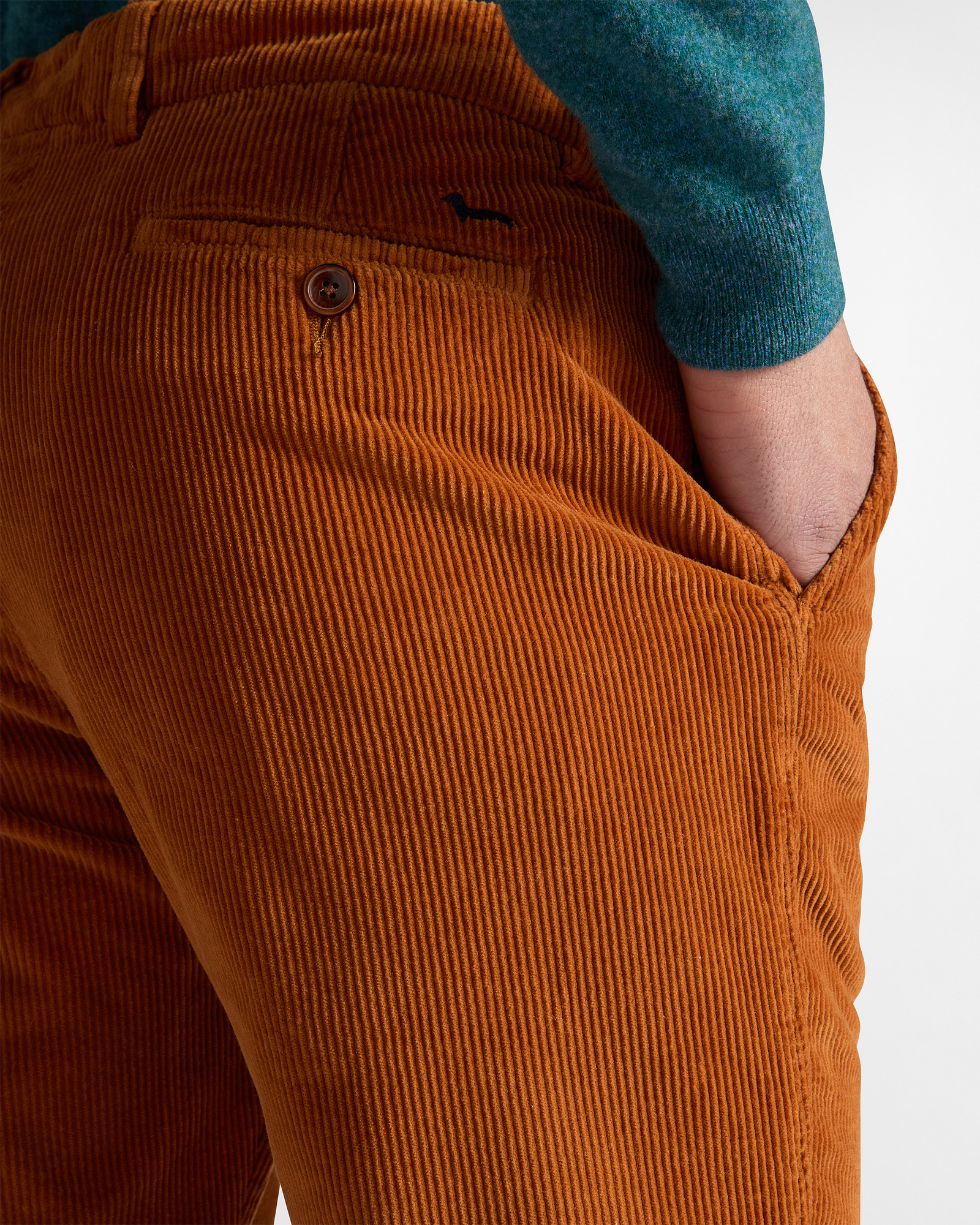 Chino Trousers in Corduroy, Curry Yellow, large image number 2
