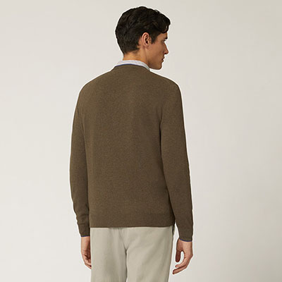 Wool And Viscose V-Neck Pullover