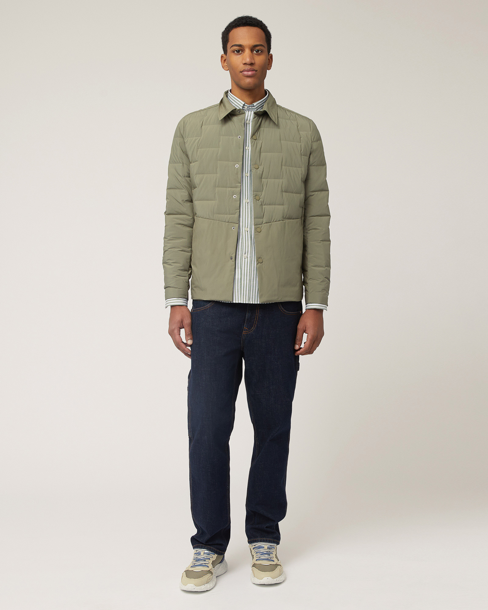 Jacket with Shirt Collar, Military Green, large image number 3