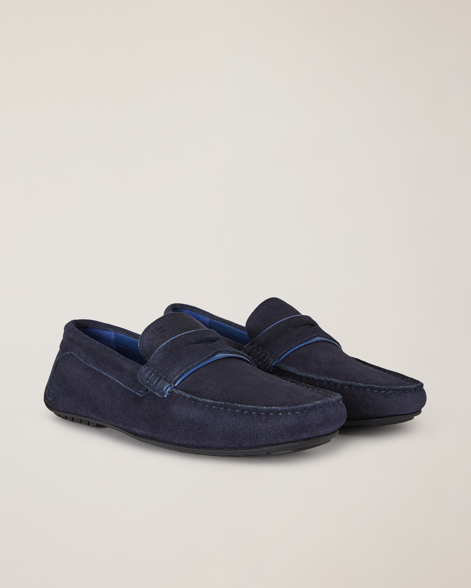 Suede Loafer, Dark Blue, large image number 1