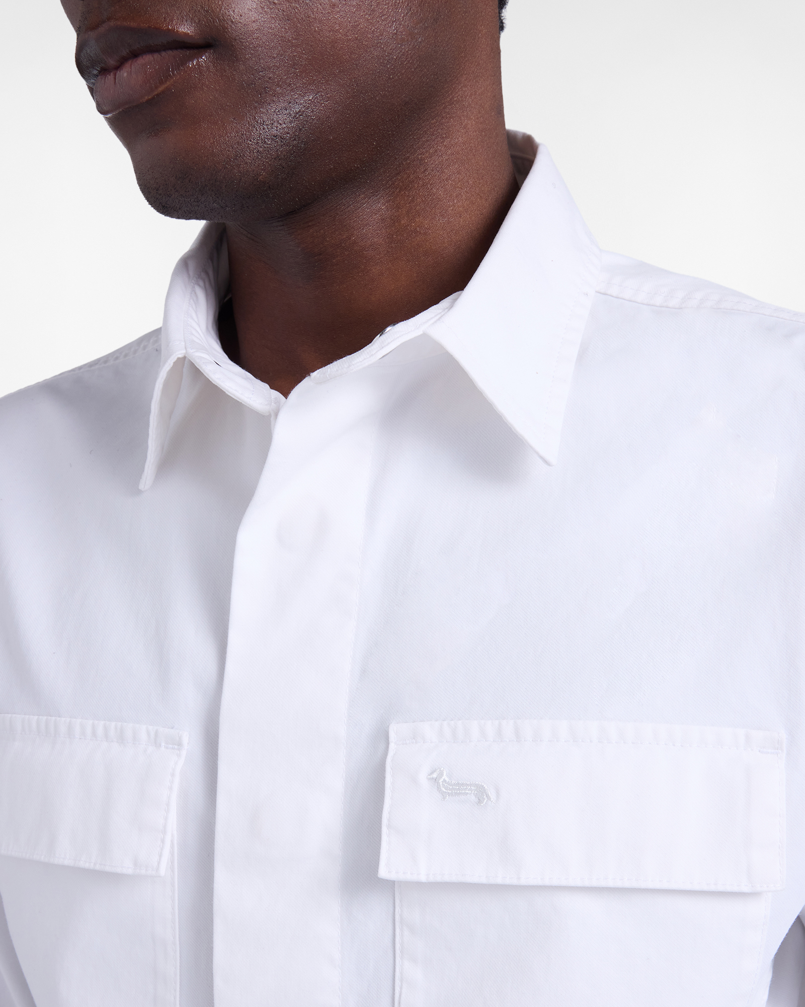 Overshirt Garment dye with pockets, White, large image number 2