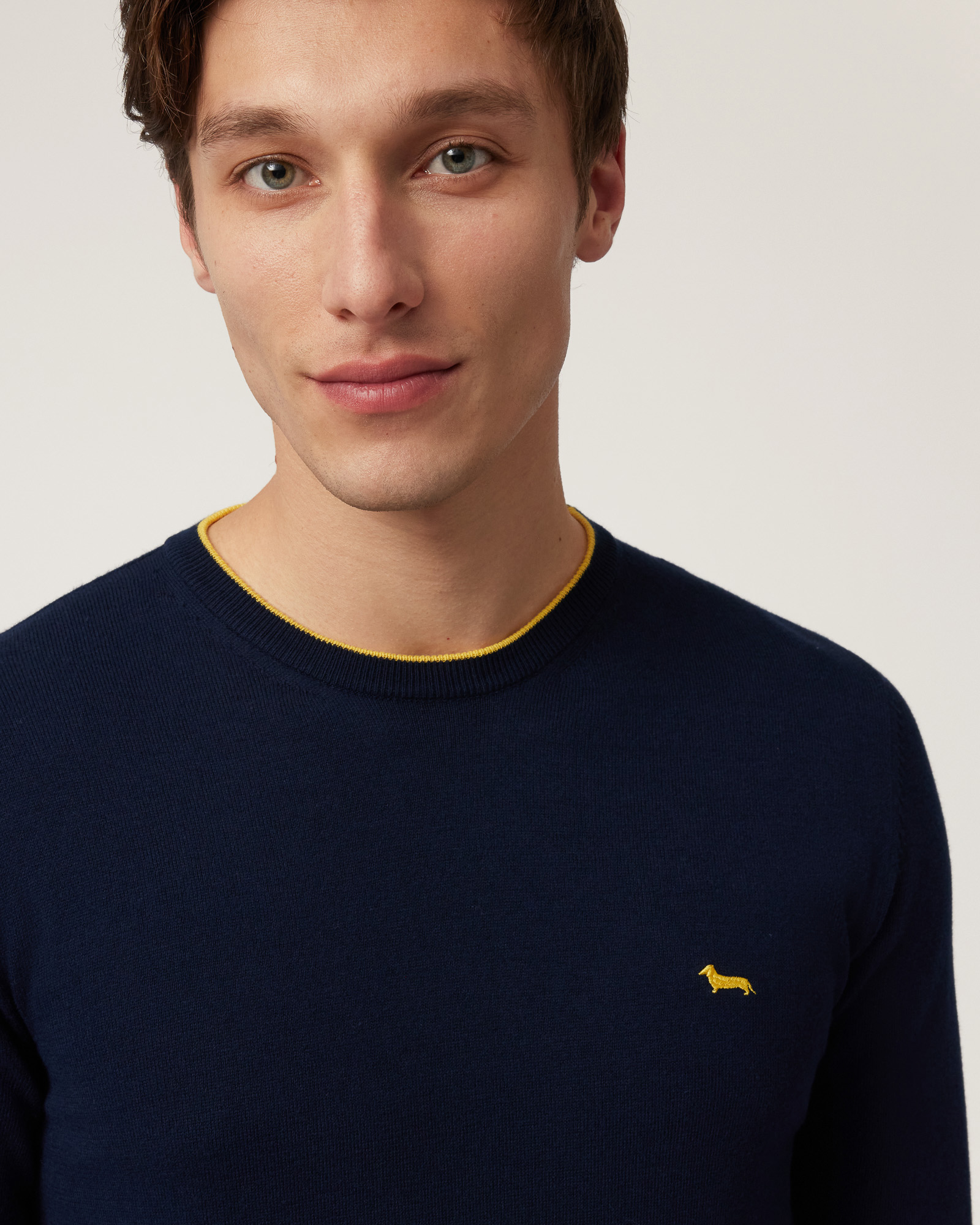 Pullover with Contrasts, Navy Blue, large image number 2