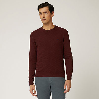 Crew-Neck Pullover With 3D Detail On The Front