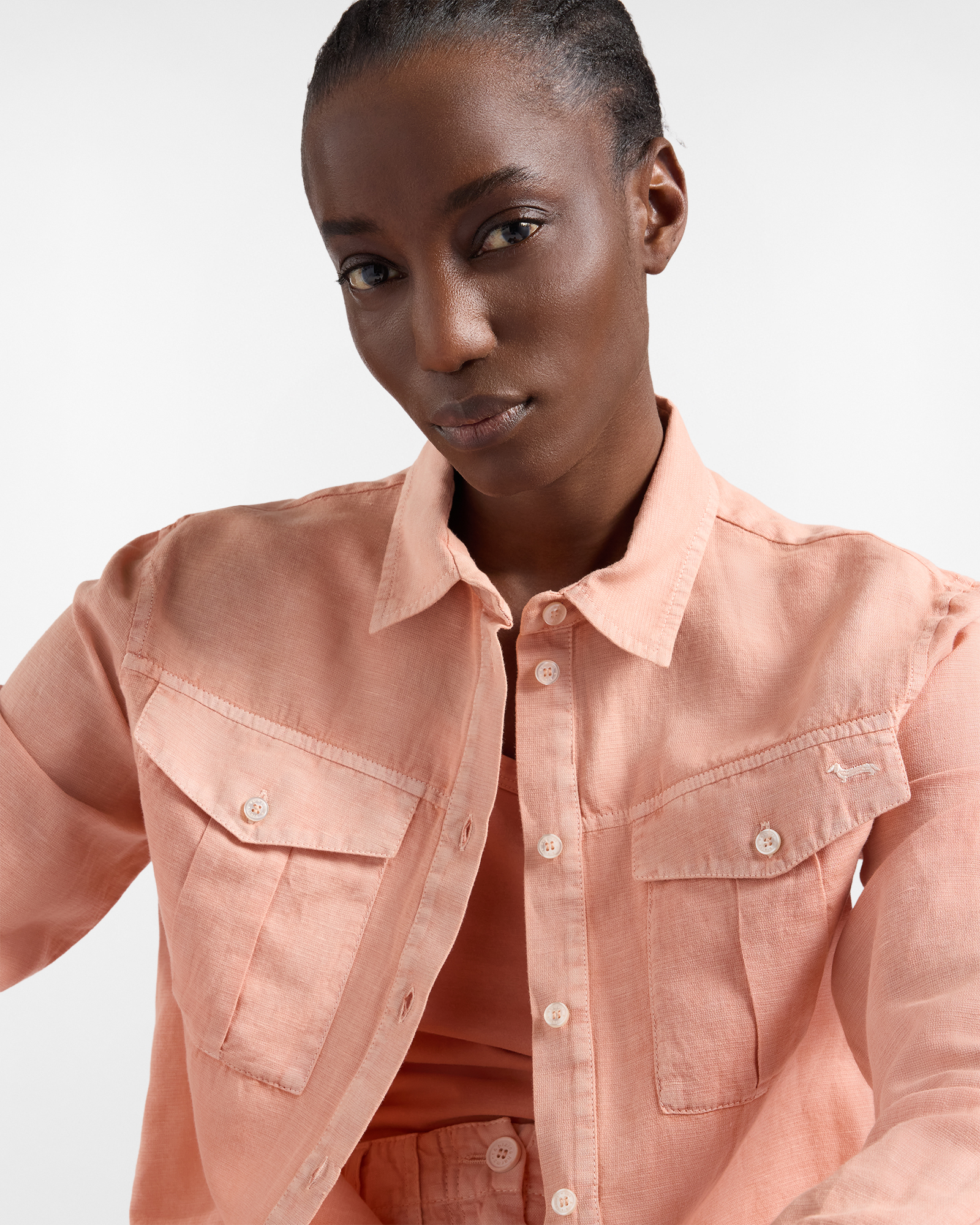 Women's Earth Dye linen and cotton overshirt