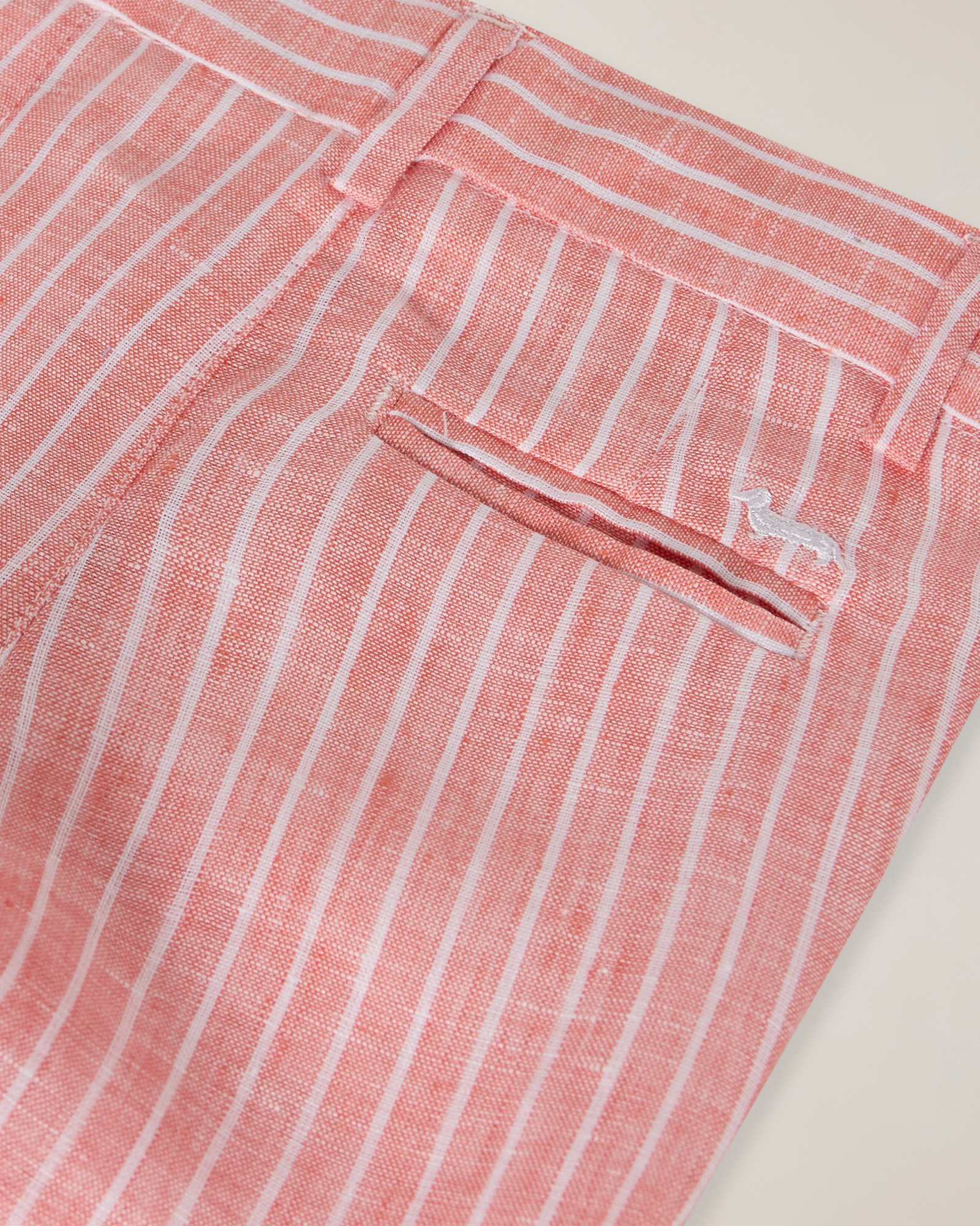 Bermuda in lino a righe, Rosa Scuro, large image number 2