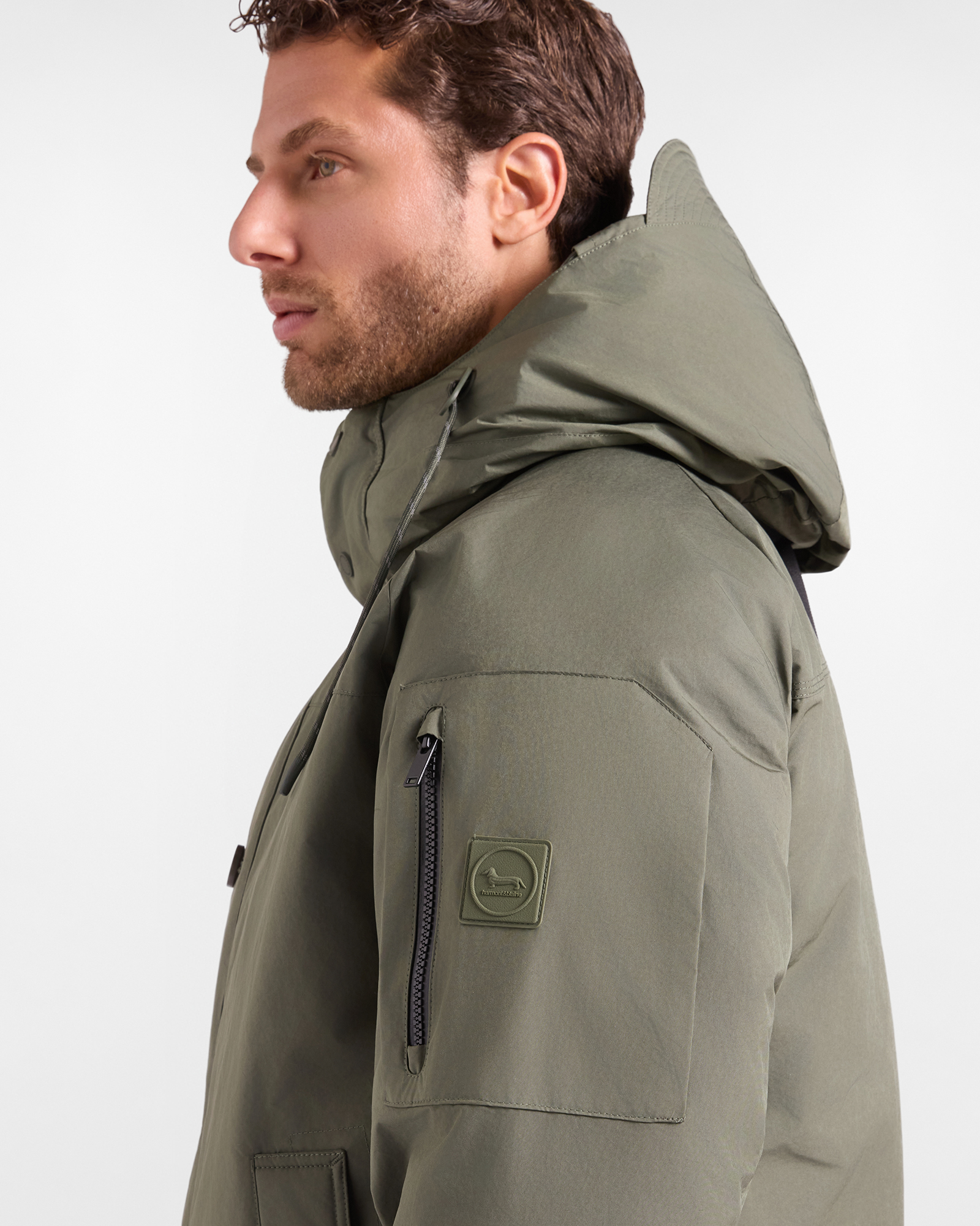 Men&rsquo;s  3-in-1 rubberised nylon jacket, PETROLEUM GREEN, large
