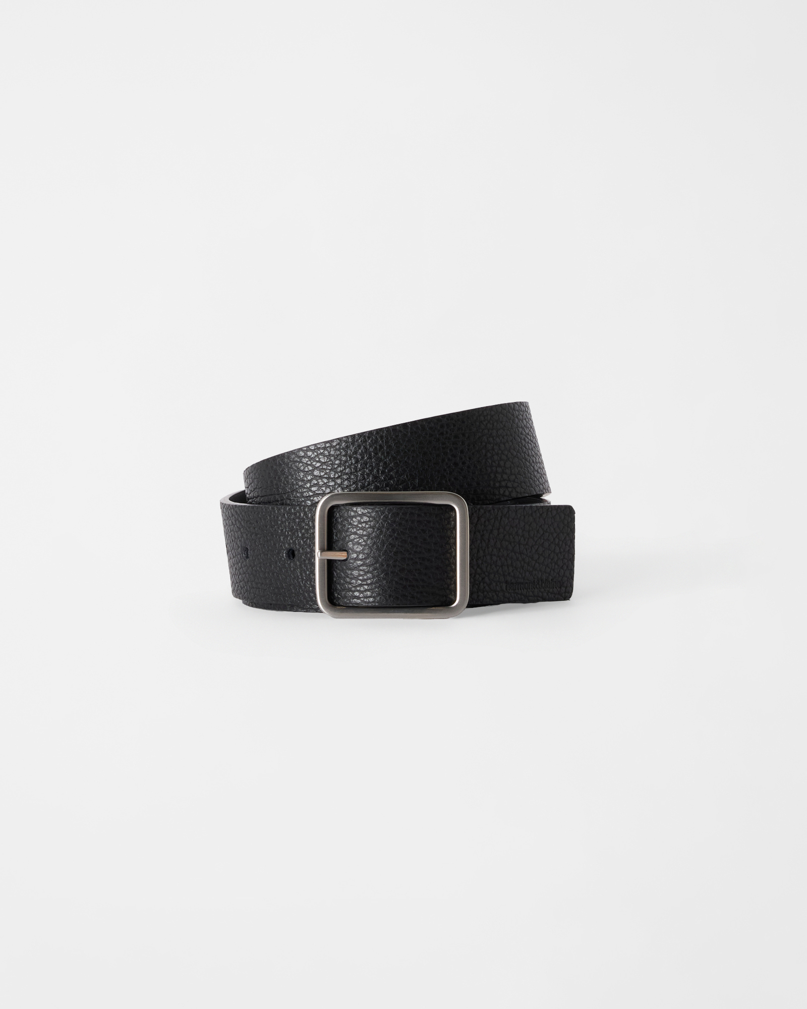 Men's black genuine leather belt