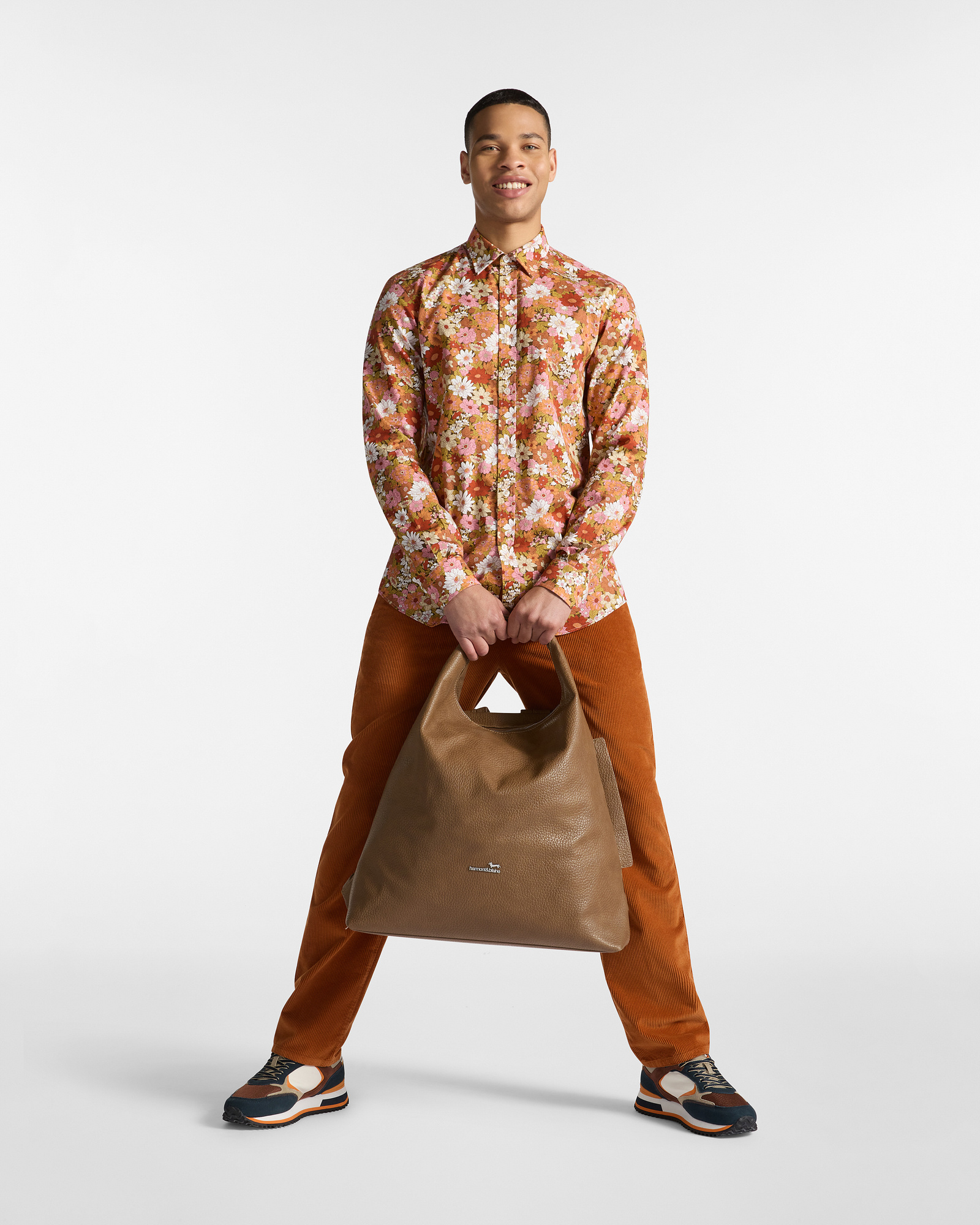 All-Over Floral Shirt, Orange, large image number 3