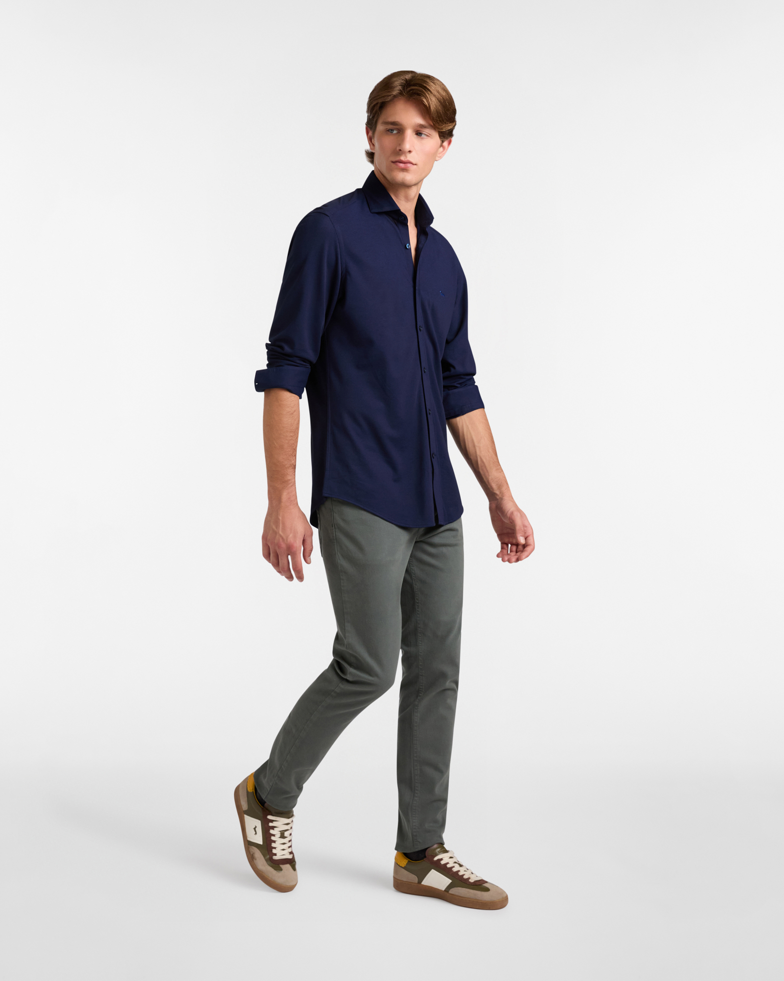 Solid Color Jersey Shirt, Blue, large image number 3