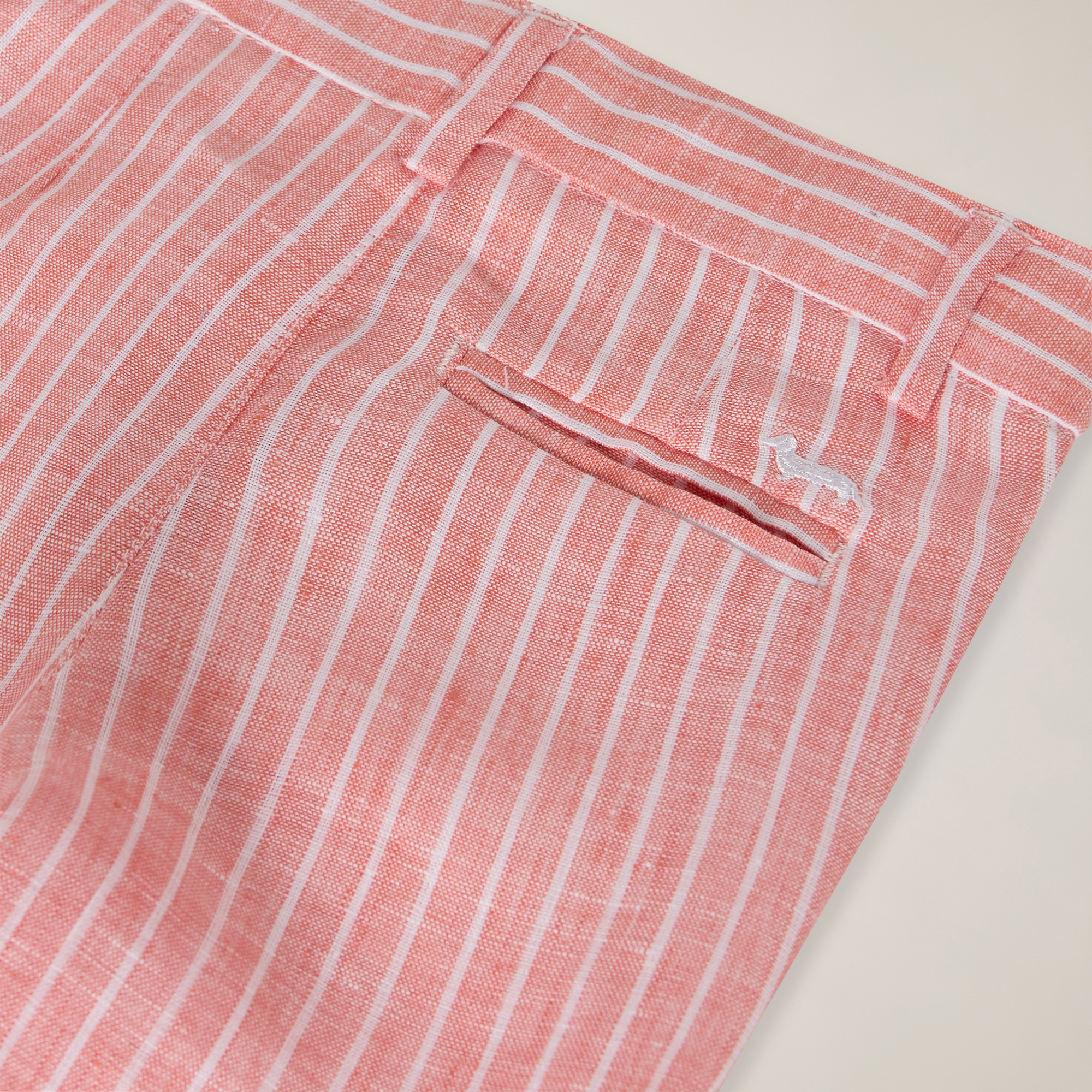 Striped linen bermuda shorts, Dark Pink, large image number 2