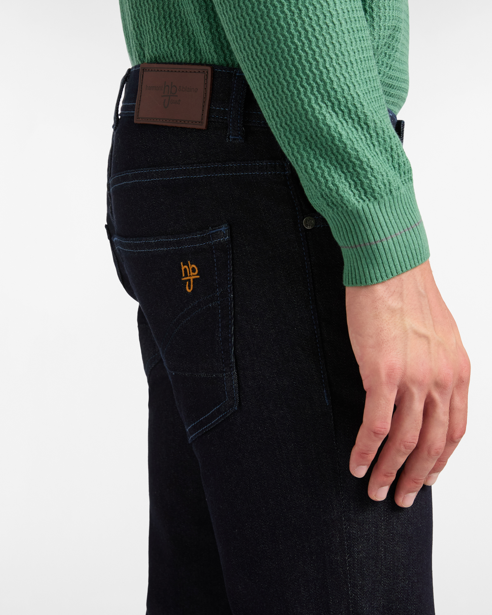 Slim Fit Five-Pocket Jeans in Stretch Denim, Denim Blue, large image number 2