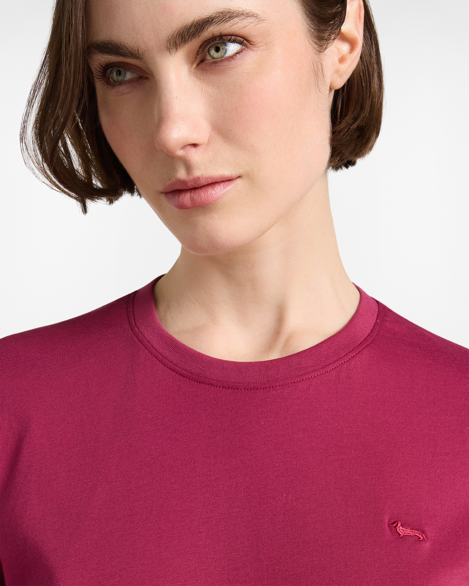Women's  100% pure cotton round neck T-shirt, INDIAN ROSE, large image number 2