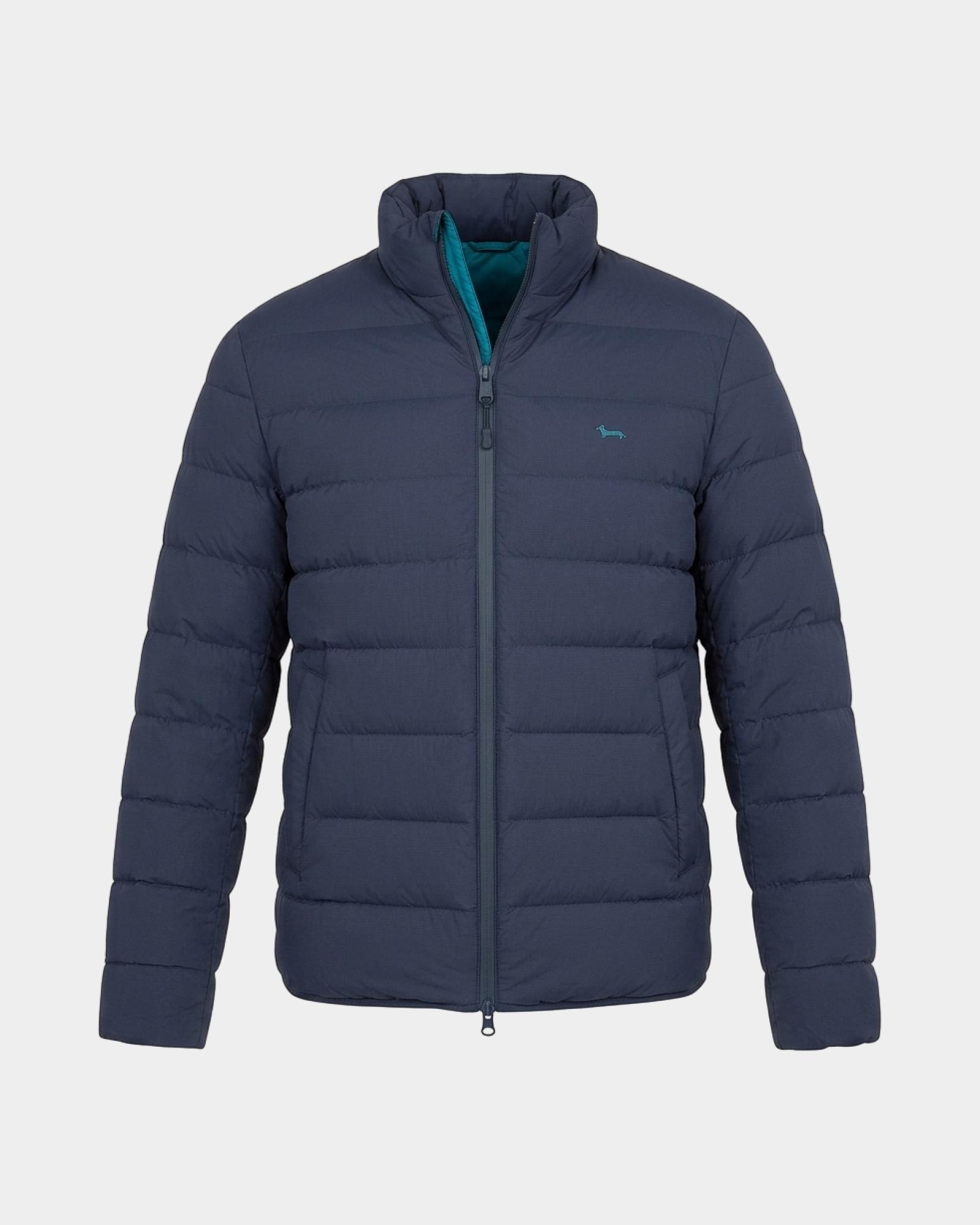 Bomber Uomo imbottito in nylon ripstop, BLU NAVY, large