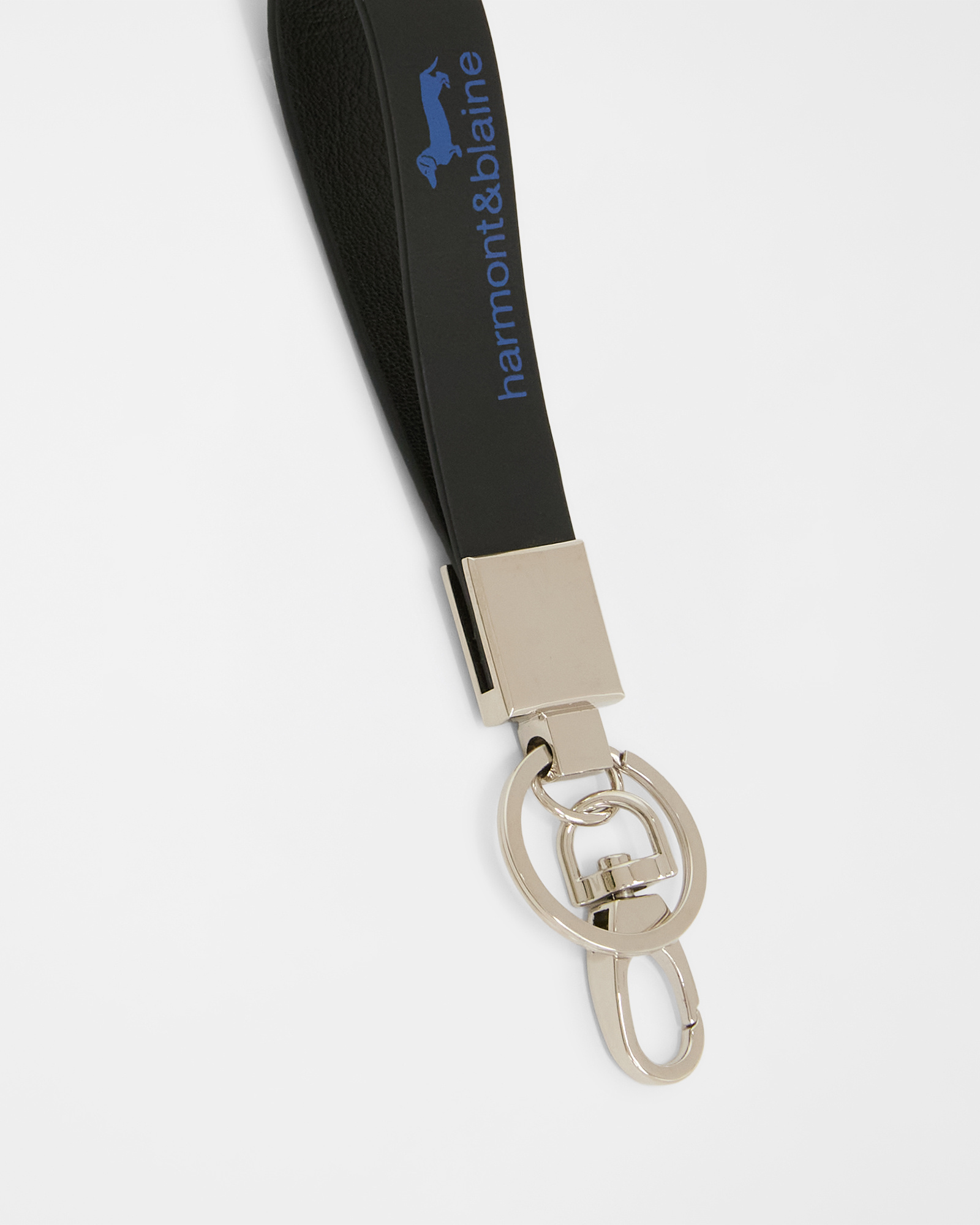 Leather keychain with logo