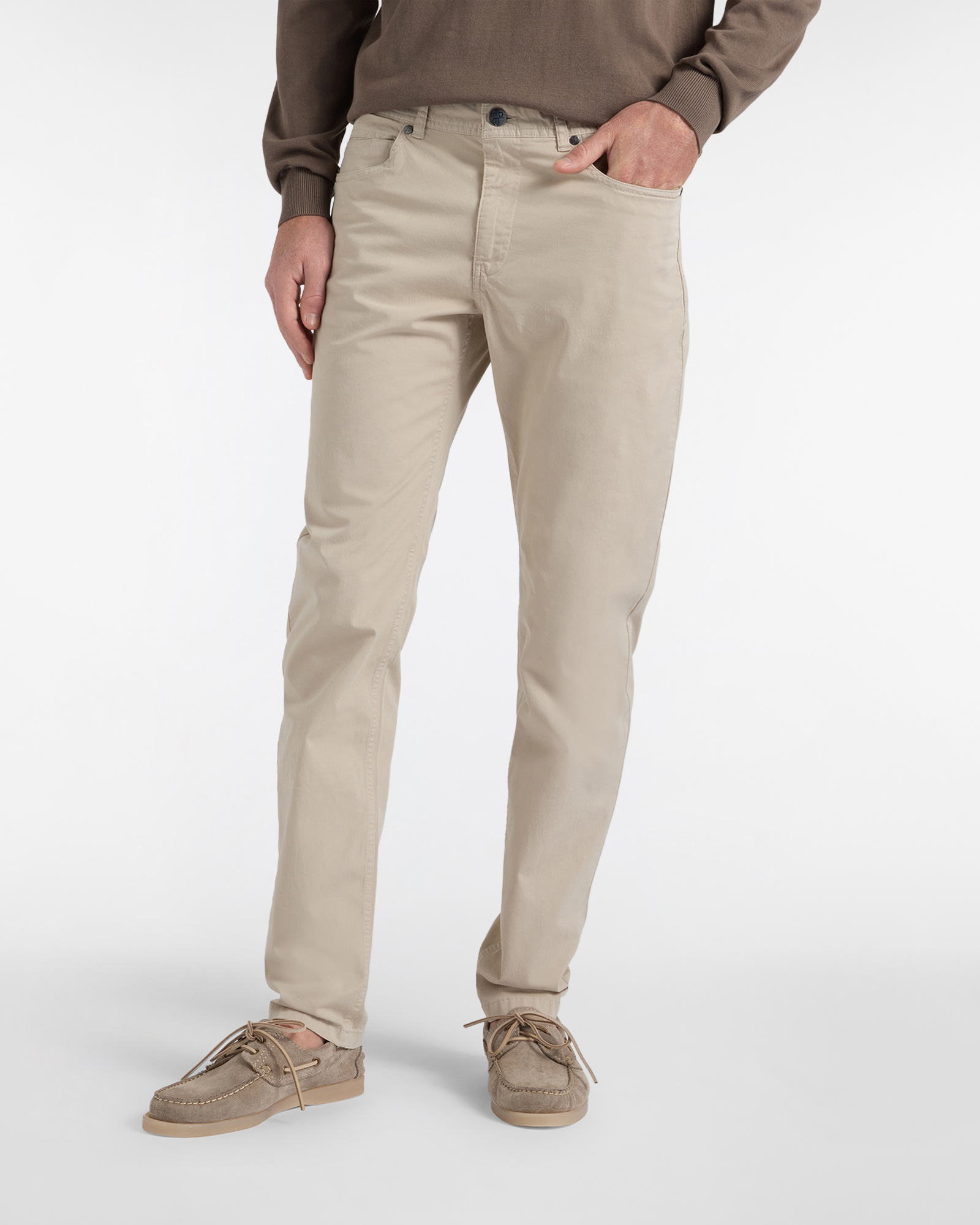 Pantalone Uomo Cinque Tasche in Light Twill Narrow Fit