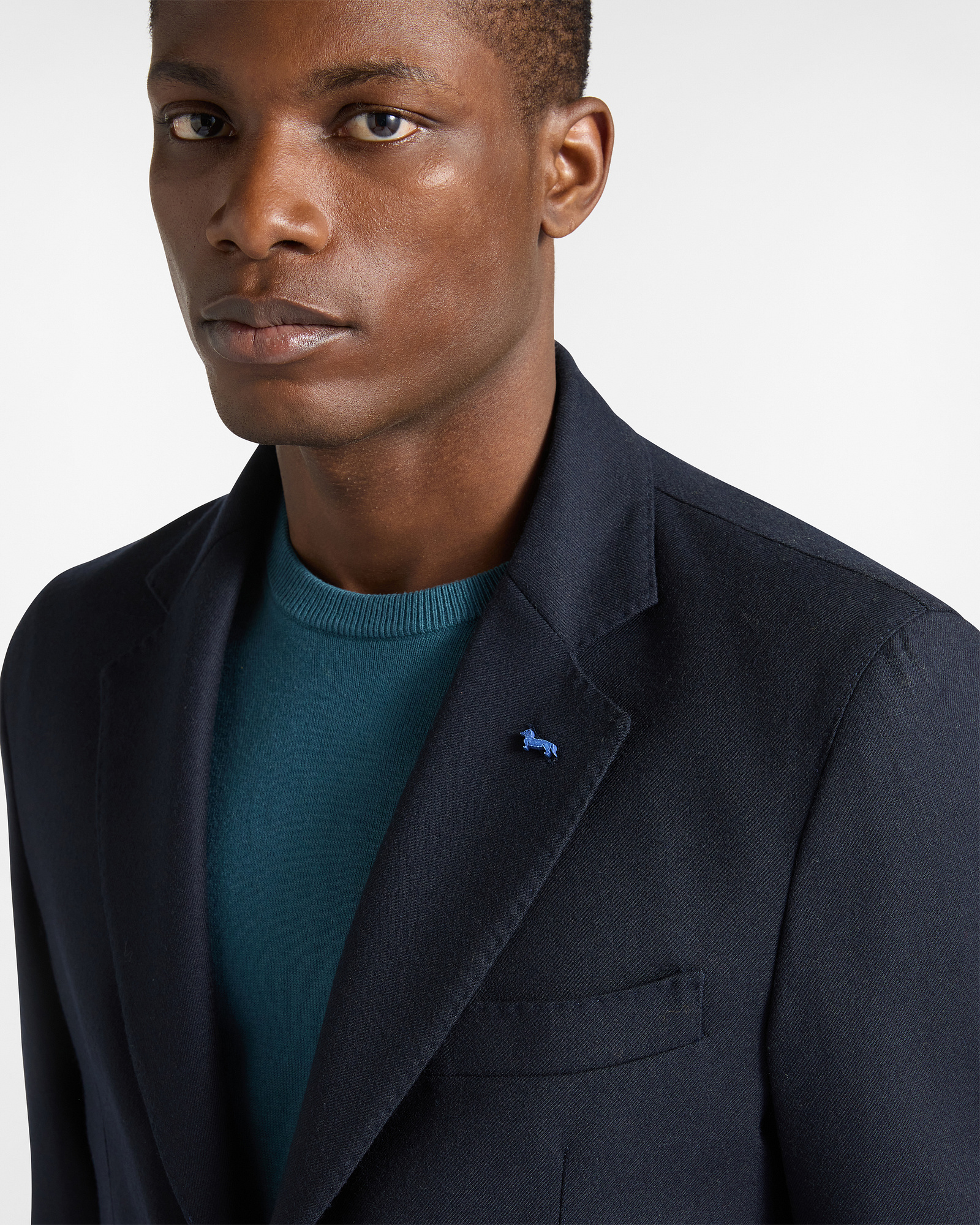 Single-Breasted Wool Blazer, Navy Blue, large image number 2