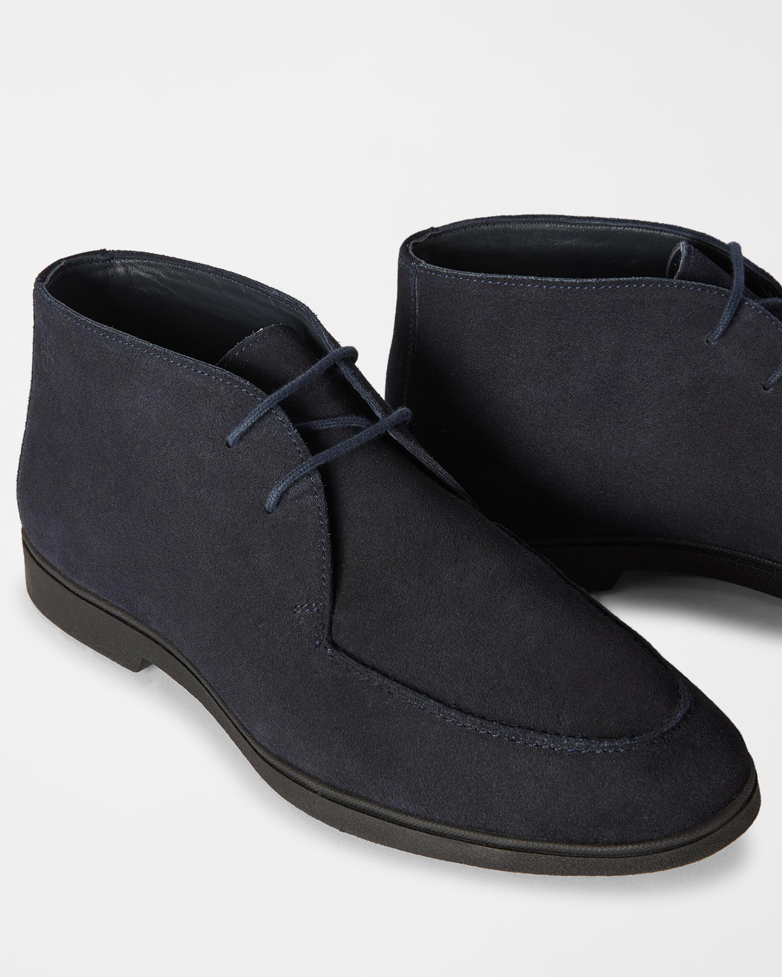 Polacchina HBJ Uomo in vera pelle scamosciata, BLU SCURO, large