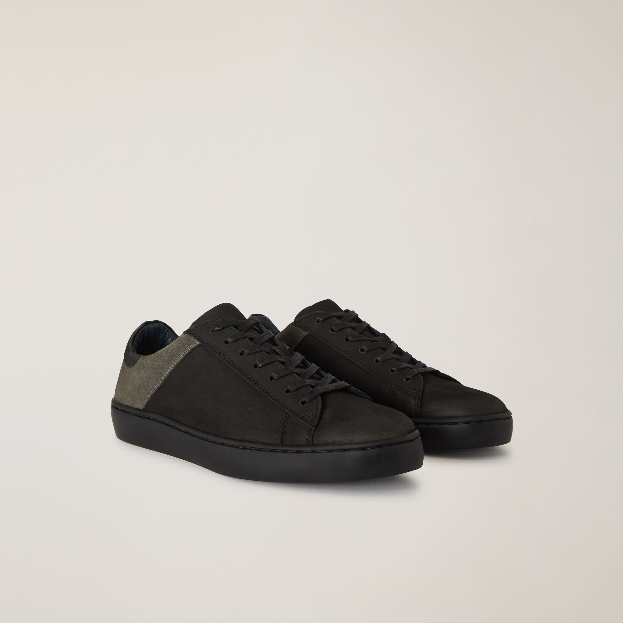 Sneakers Bicolor In Pelle, Nero, large image number 1