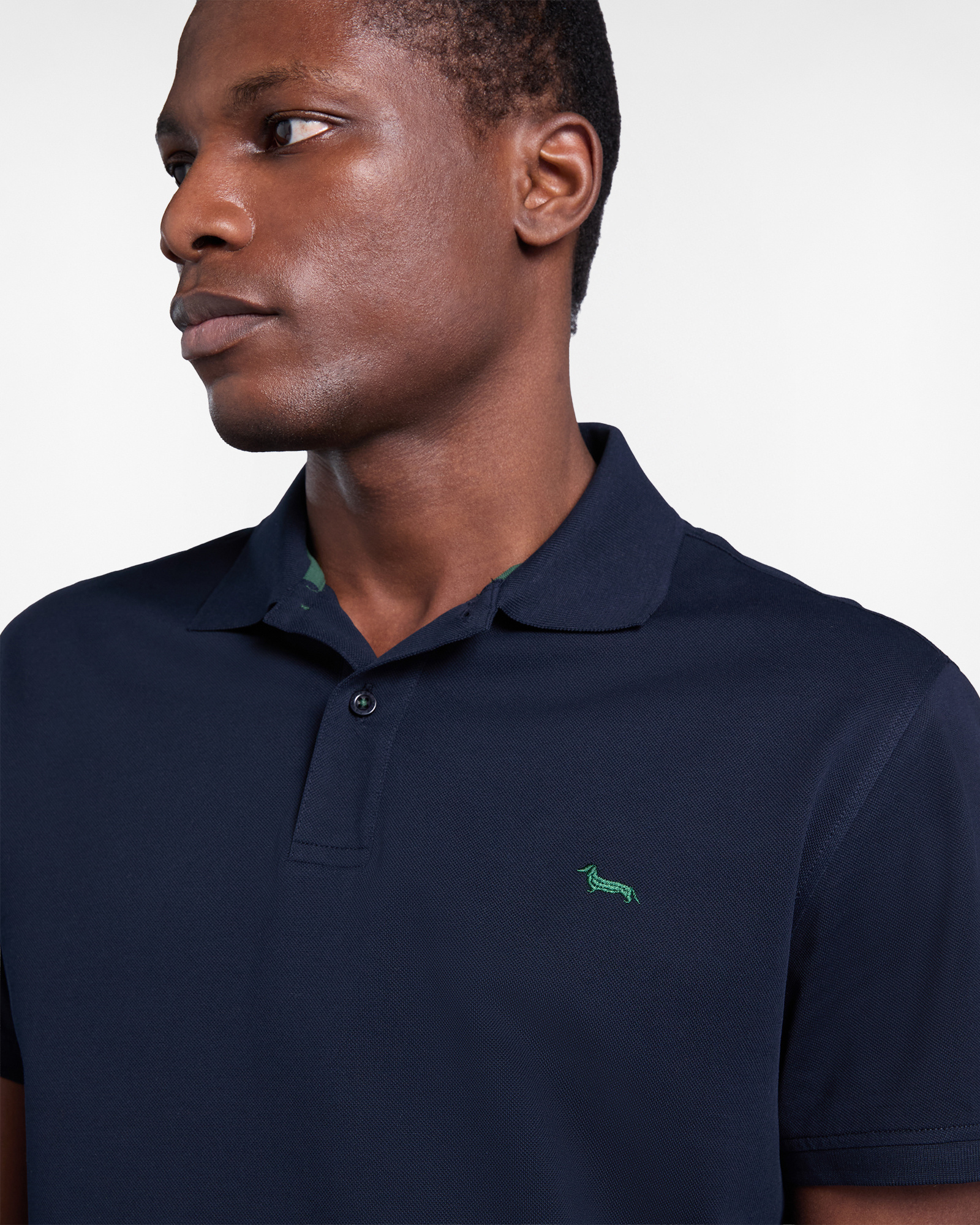Polo Uomo Basic in Piqu&eacute;, Blu, large image number 2