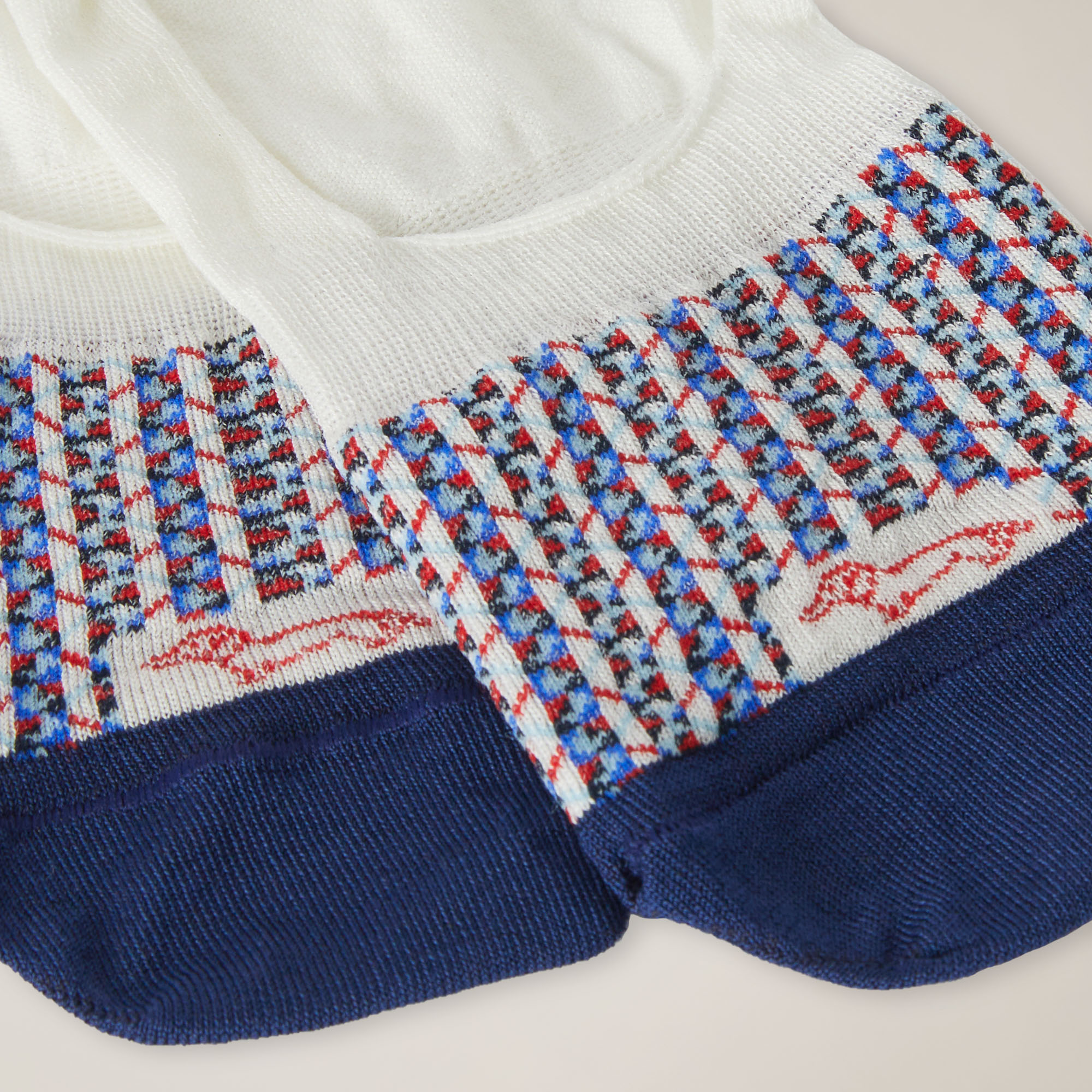 Socken in mehrfarbigem Muster, Blau, large image number 2