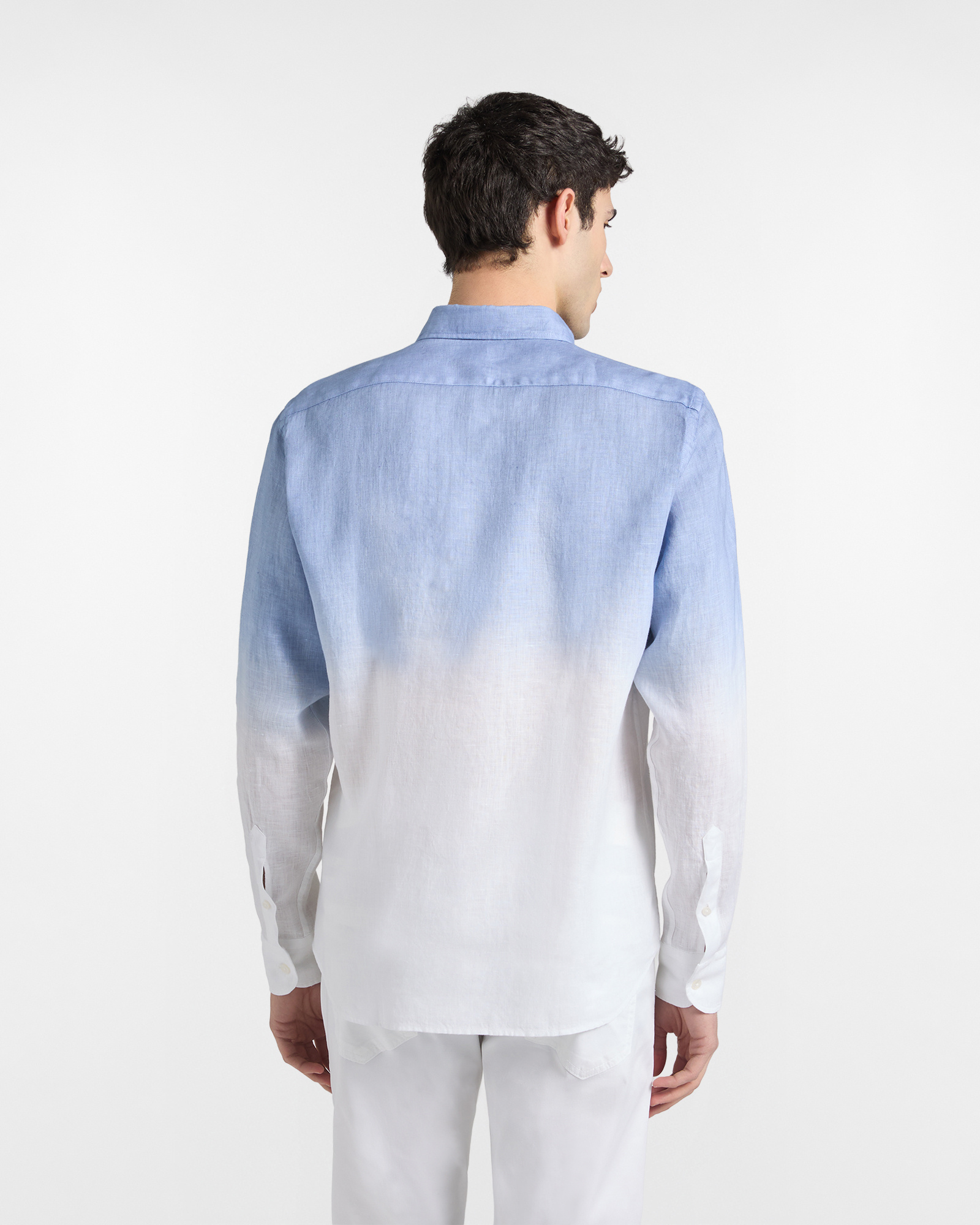 Camicia stampa d&eacute;grad&eacute;, Celeste, large image number 1