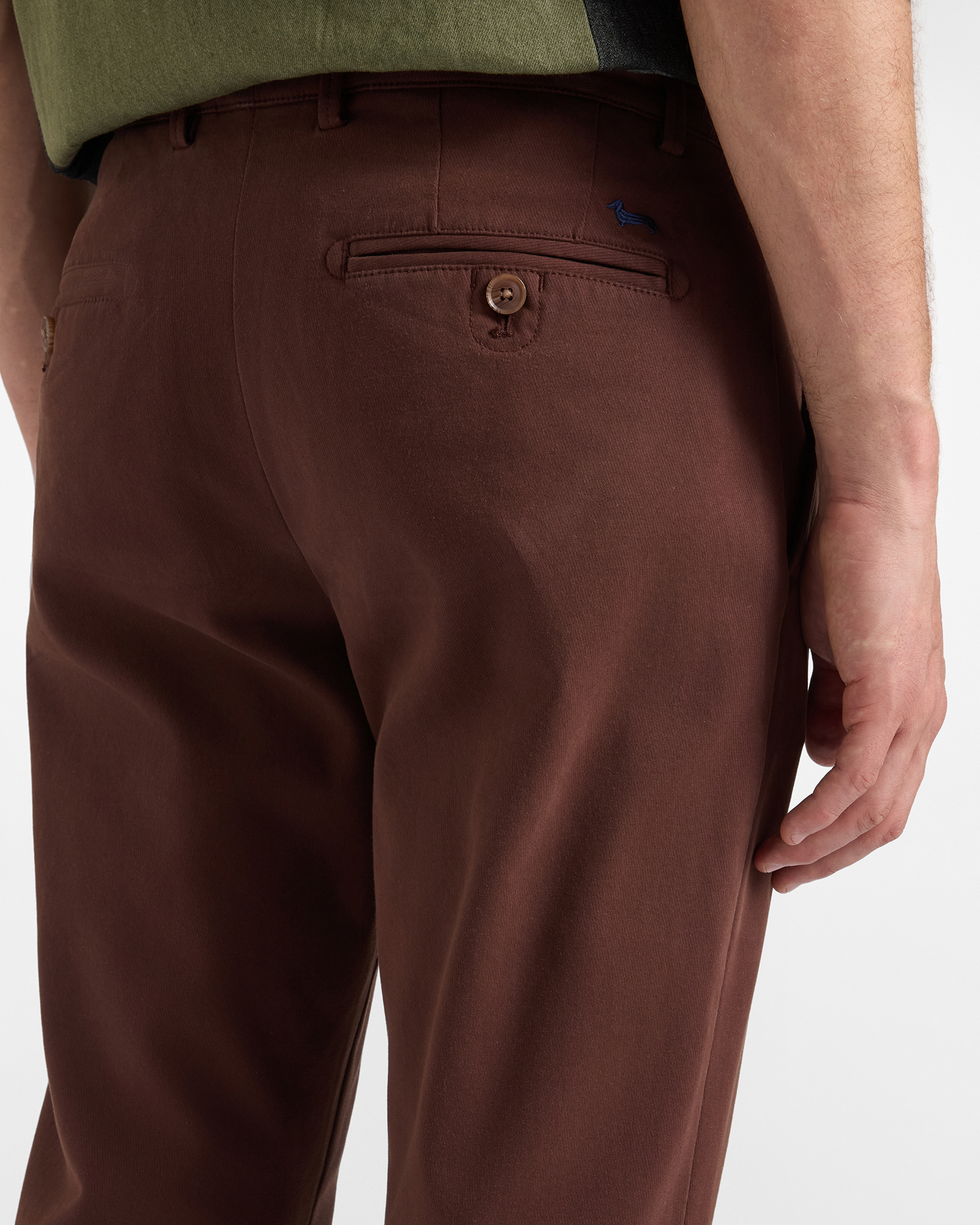 Pantalone Chino Uomo in cotone stretch  Narrow Fit, MARRONE SCURO, large image number 2