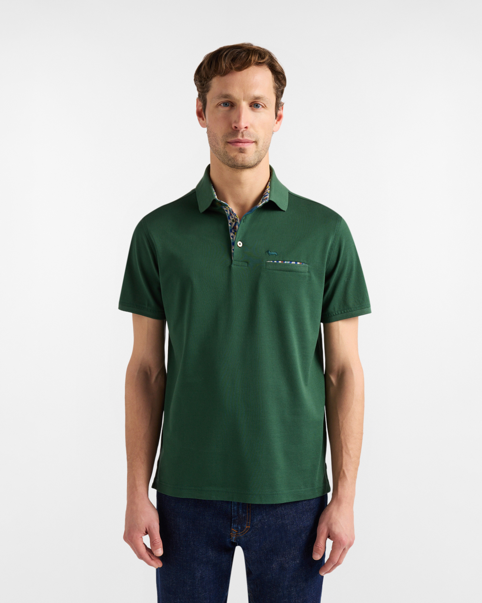 Harmont&Blaine - Polo con taschino, Uomo, Verde, Taglia: 5XL