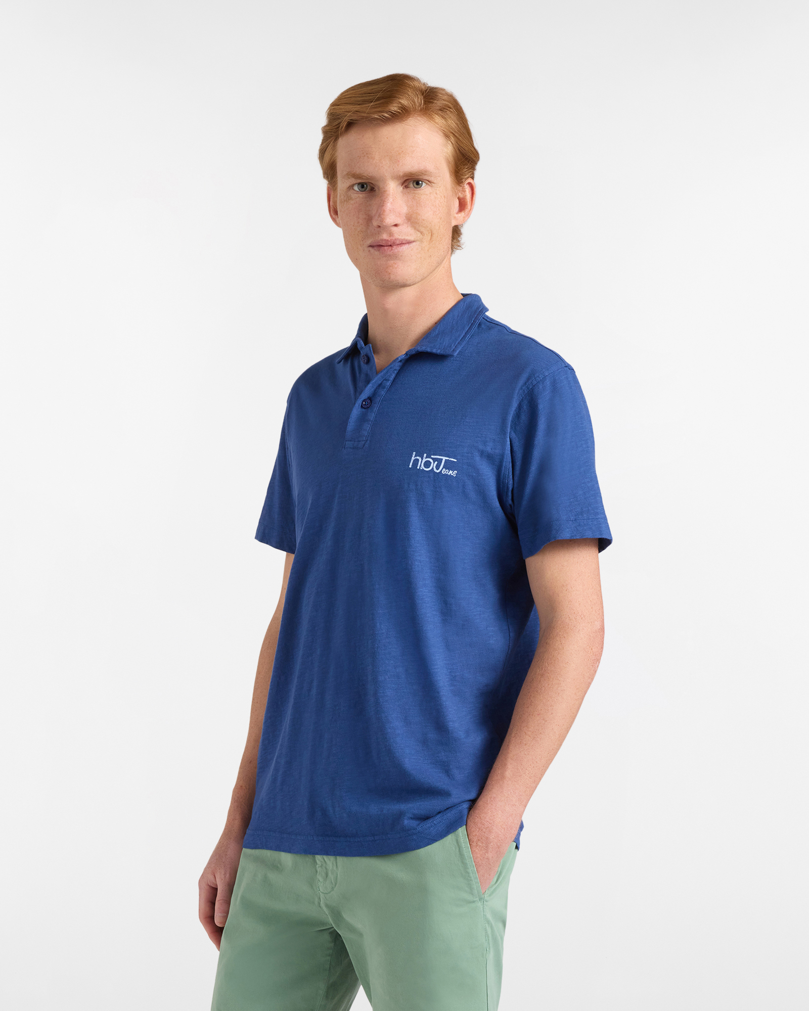 Polo uomo regular fit tinta unita collo classico