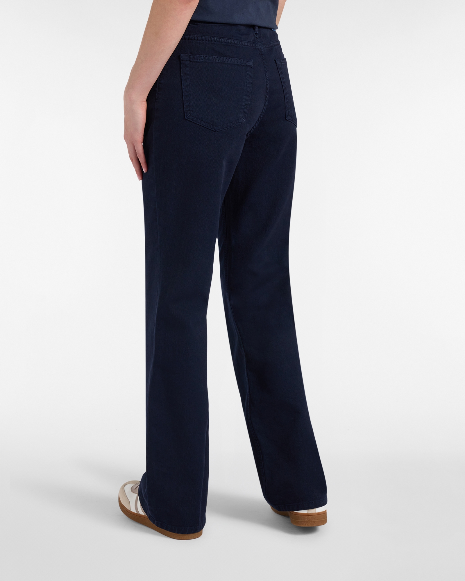 Women's high-waisted five-pocket cotton pants