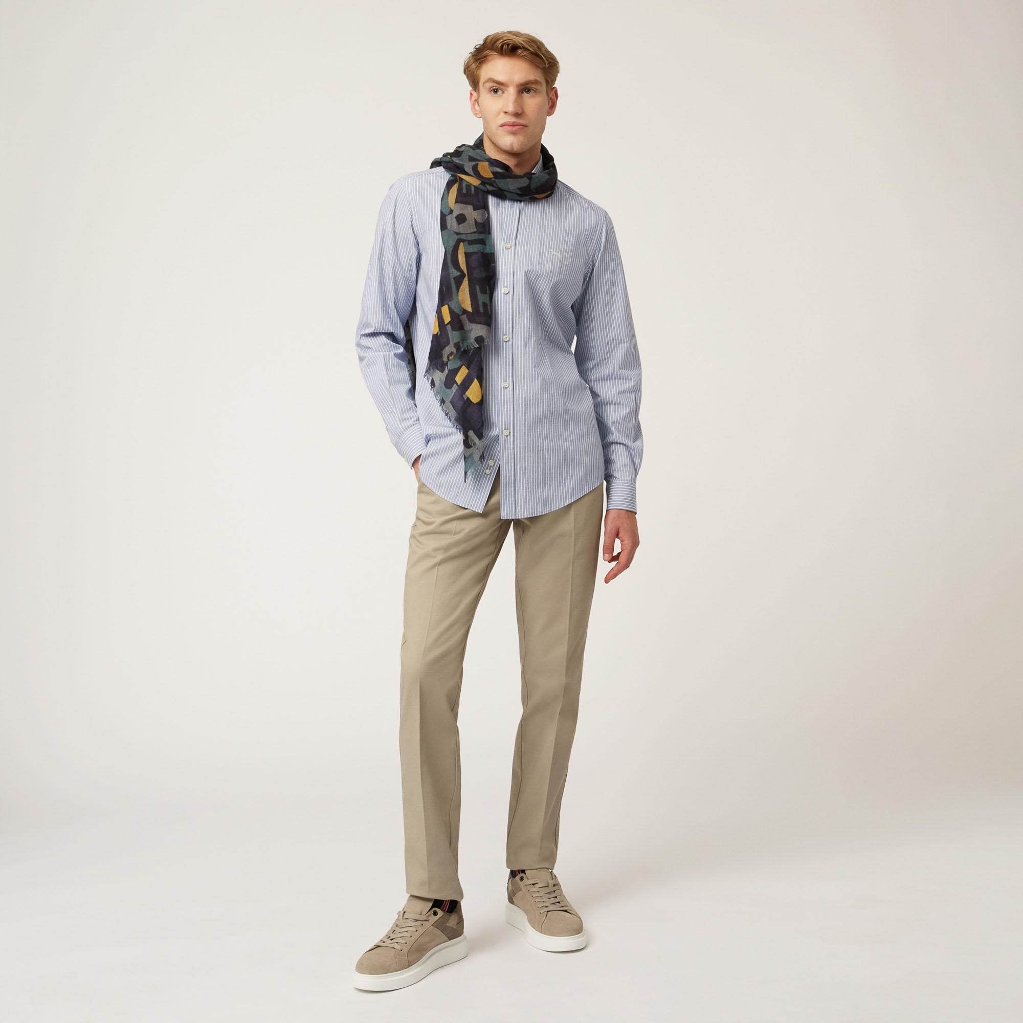 Wool Scarf With Monogram All Over, Unique Variant, large image number 2