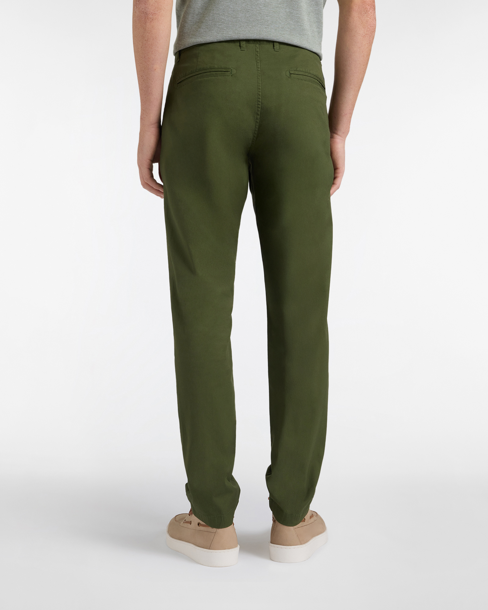 Chino Uomo Narrow in Tessuto Dobby