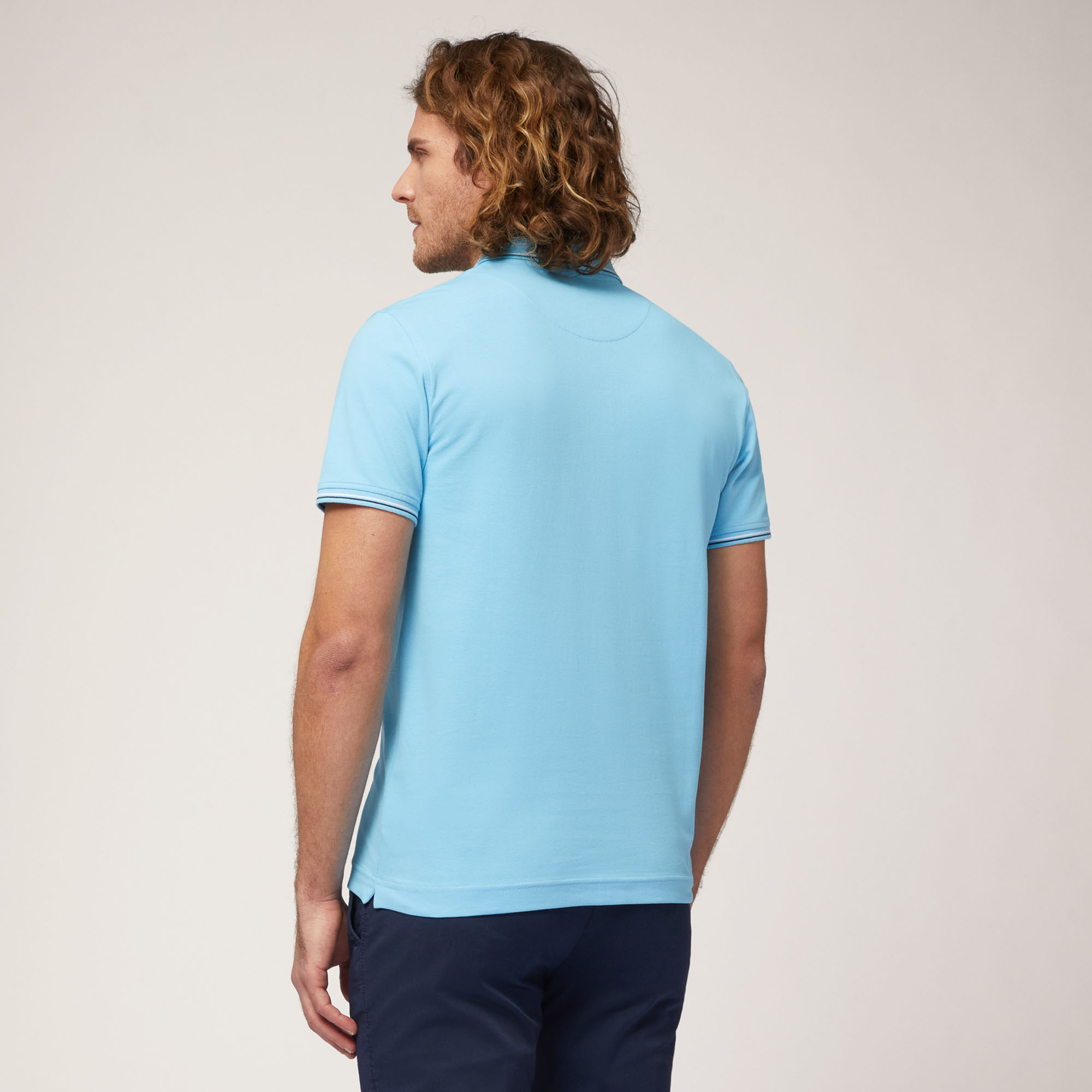 Poloshirt mit Streifen-Details, Kobaltblau, large image number 1