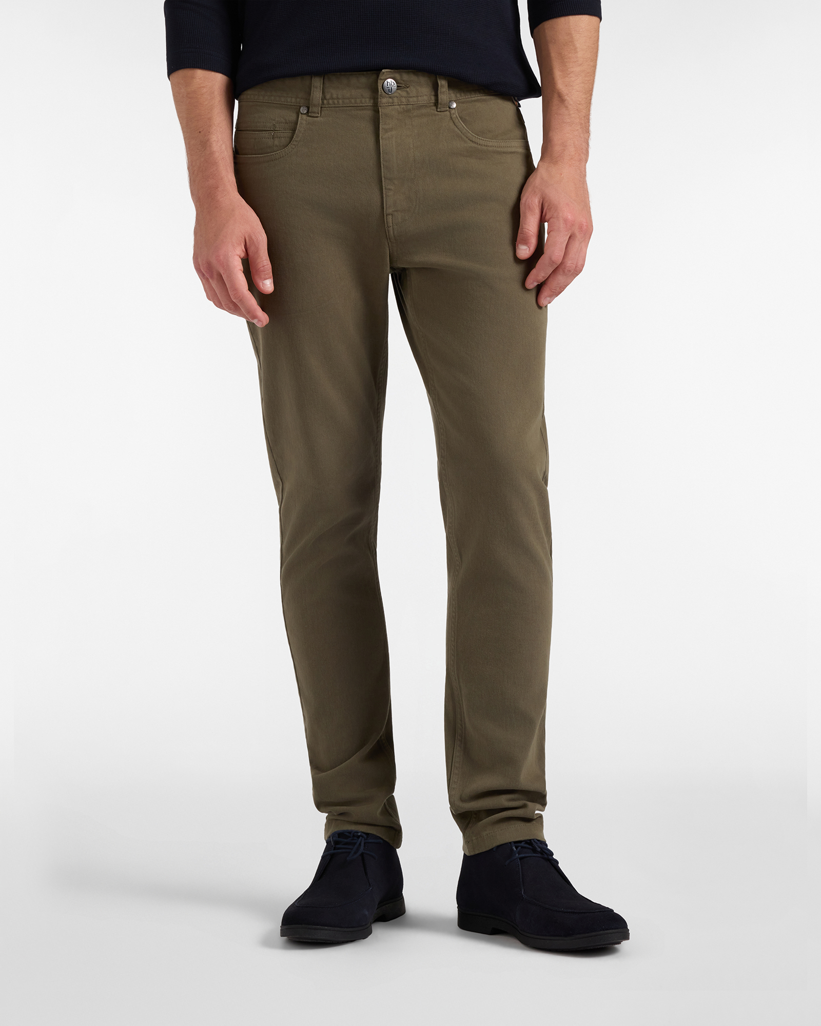Pantalone HBJ Uomo Narrow Fit 5 Tasche in Cotone Stretch Verde