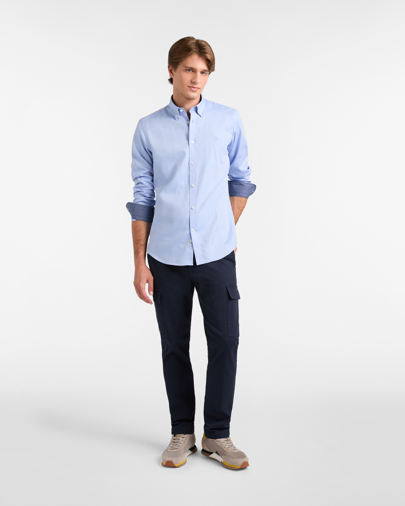 Regular Cotton Shirt, Dusty Blue, large image number 3